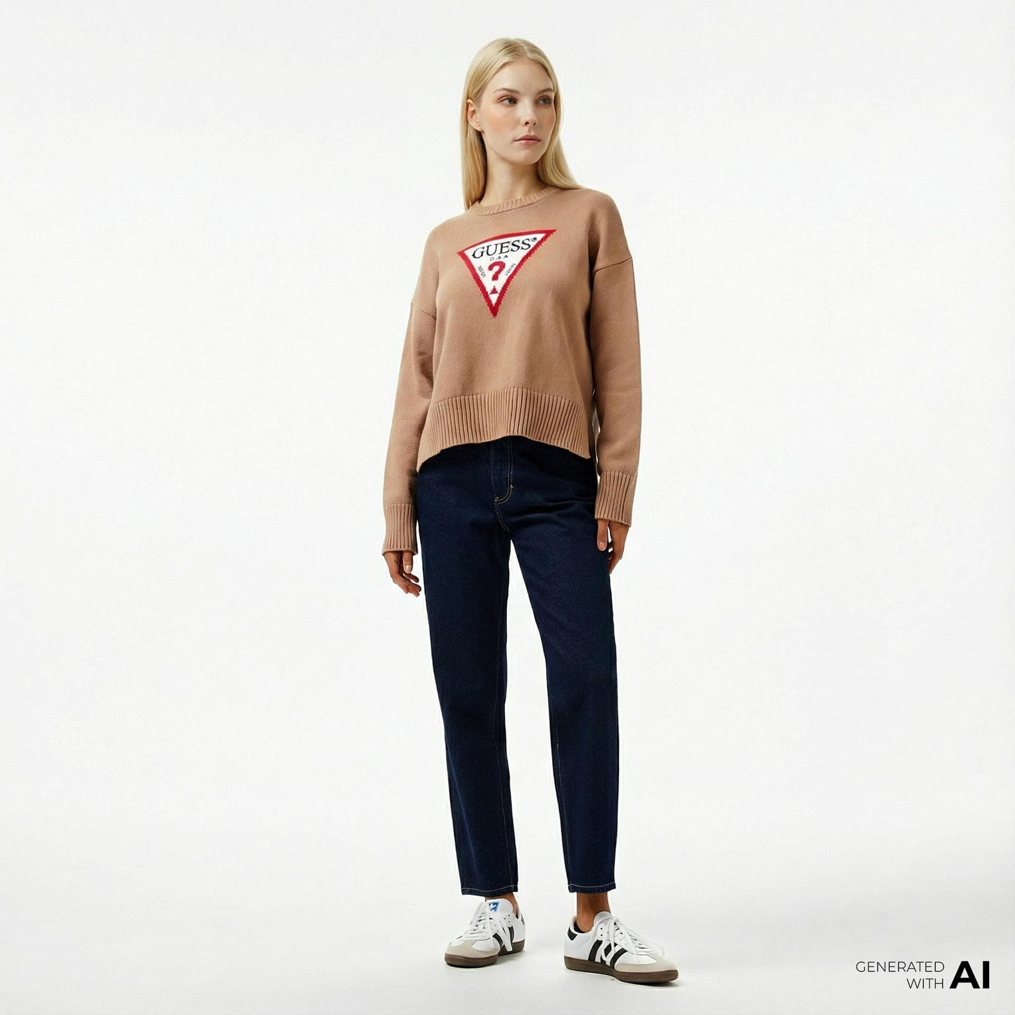 Guess G06 Mom Kadın Mavi Jean