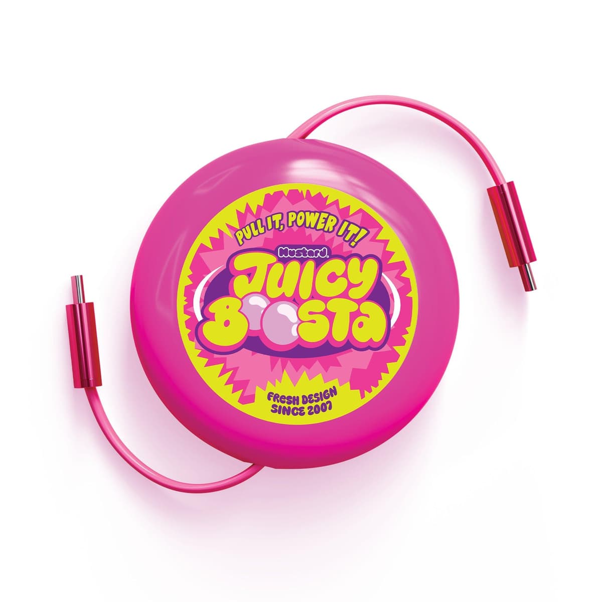 Mustard Juicy Boosta USB-C 100W Hızlı Şarj Kablosu - Pembe
