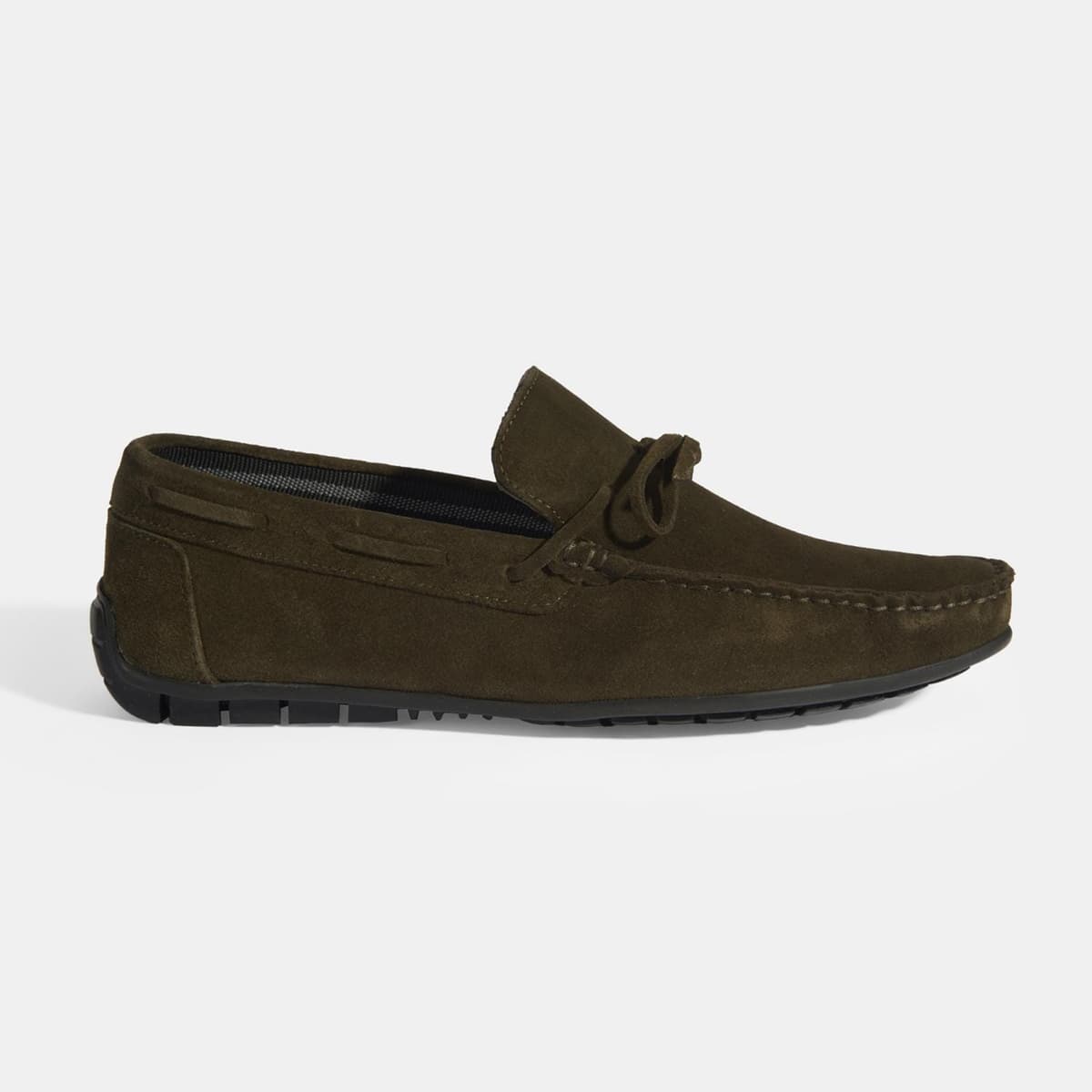 Calandra Haki Erkek Bağcık Detaylı Slip-On Süet Loafer