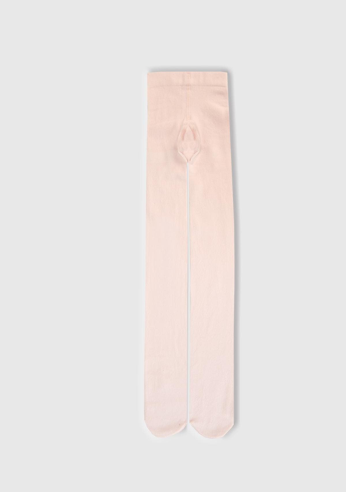 Kız Çocuk Toz Pembe Düz Külotlu Çorap