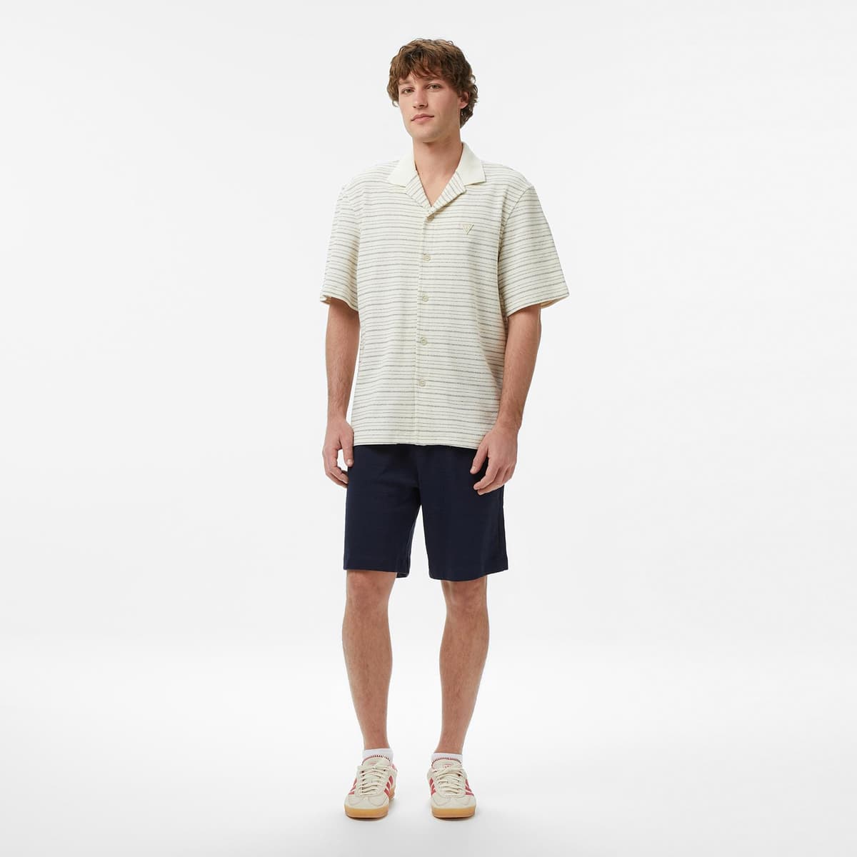 Guess Textured Regular Fit Erkek Lacivert Şort