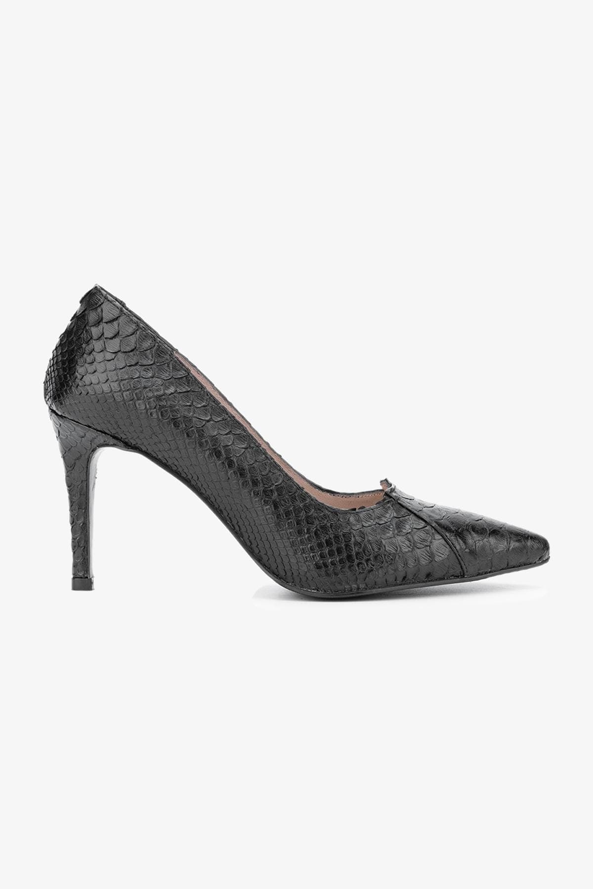 Valmenti Kadın Hakiki Deri Siyah Stiletto Ayakkabı