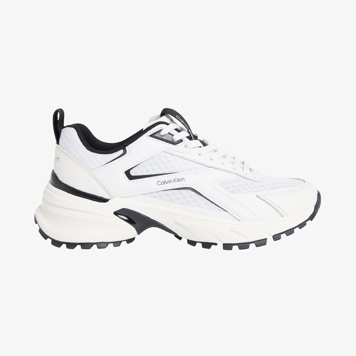 Calvin Klein Hike Run Stripe Mesh Kadın Beyaz Sneaker