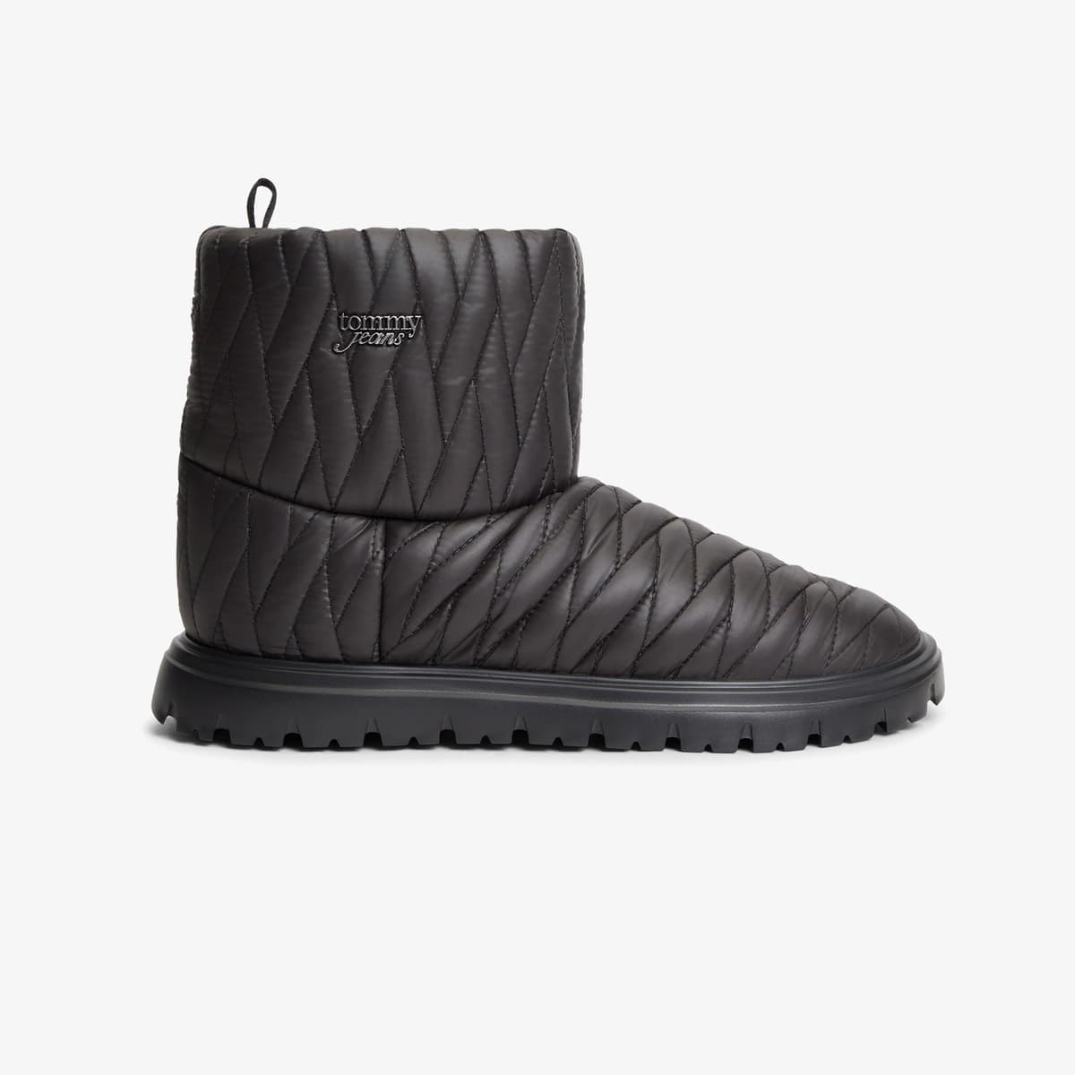 Tommy Hilfiger Quilted Nylon Kadın Siyah Bot