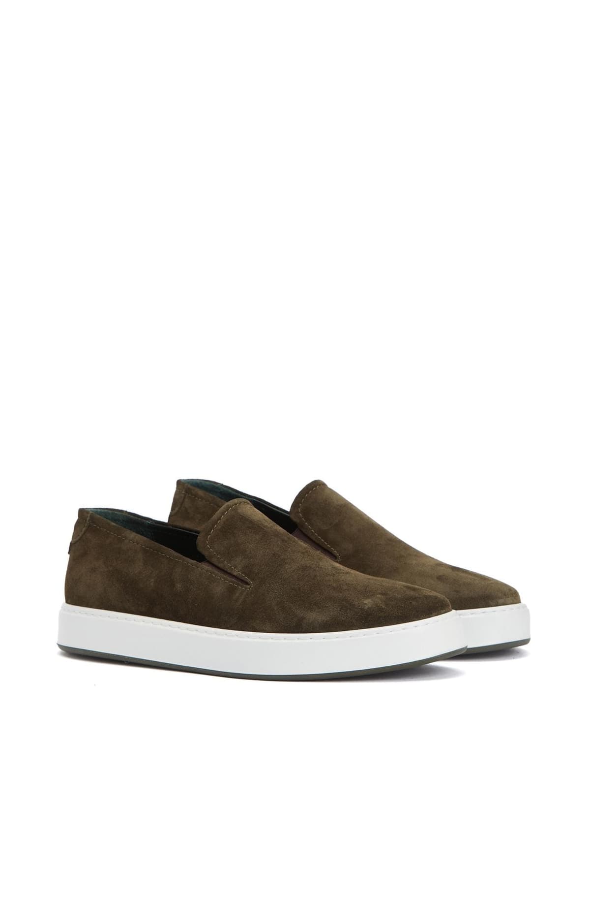 George Hogg Erkek Haki Süet Loafer