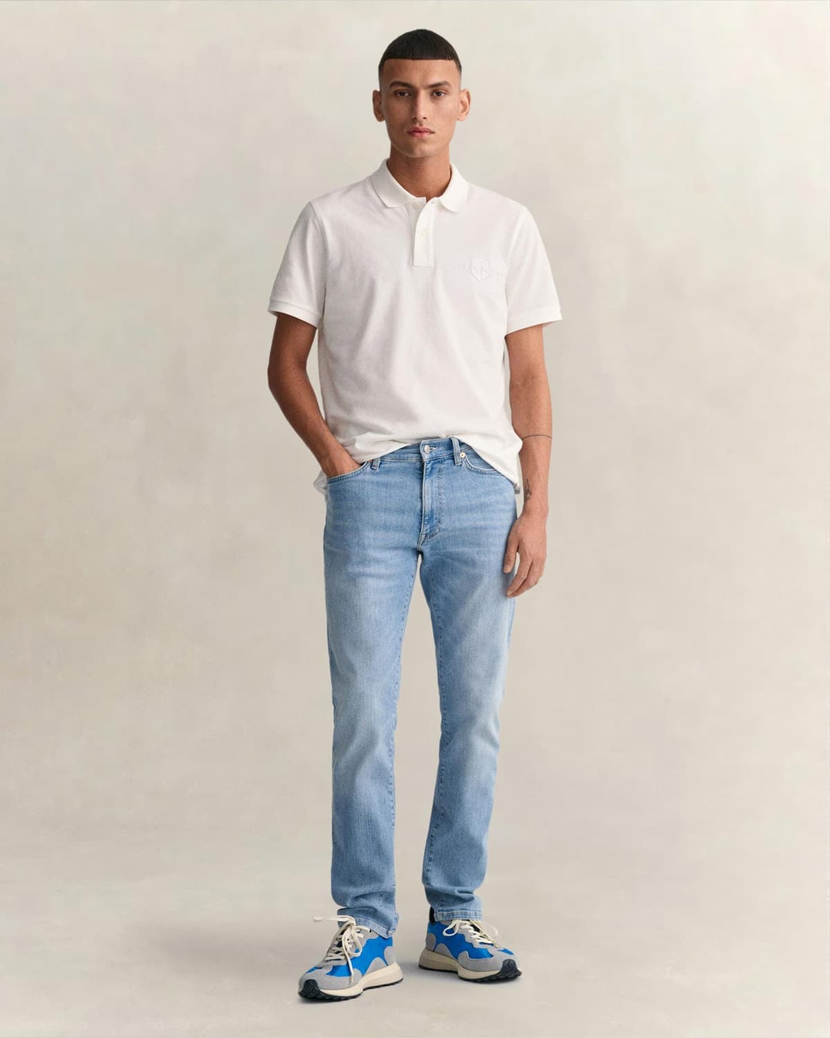 GANT Erkek Mavi Extra Slim Fit Jean Pantolon