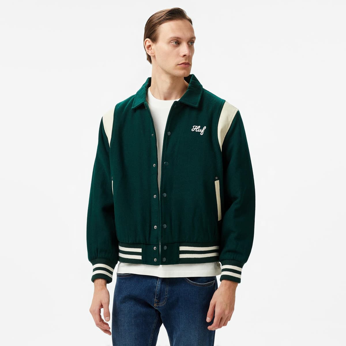 Huf Song Varsity Erkek Yeşil Ceket
