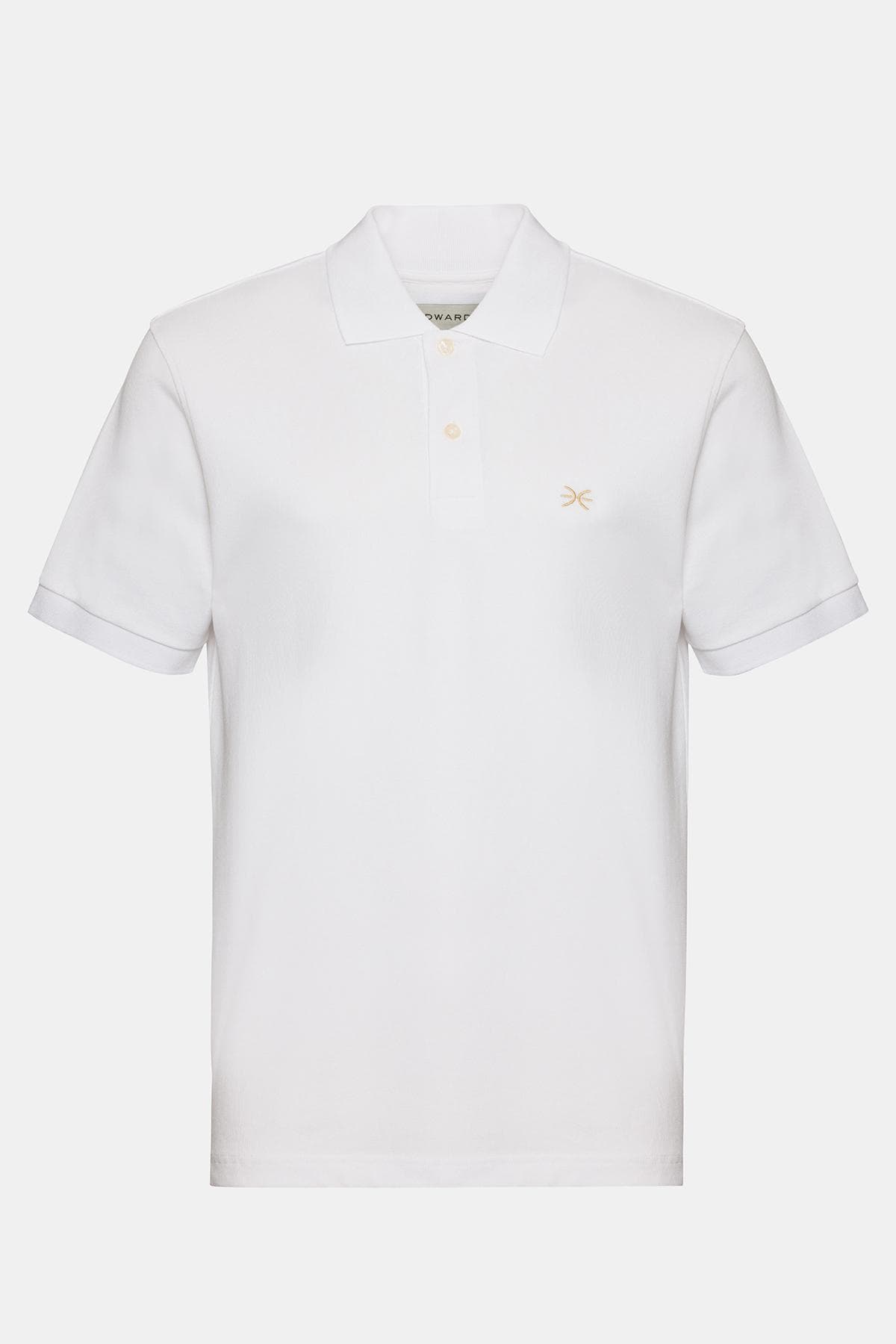Erkek Beyaz Kısa Kollu Polo Yaka T-Shirt