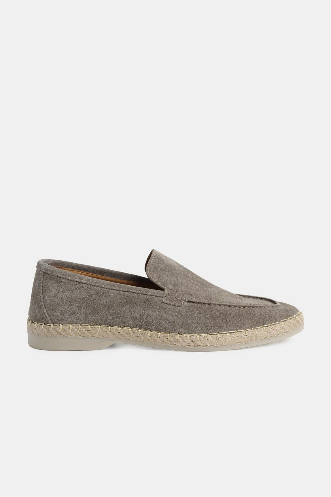 Erkek Gri Süet Loafer
