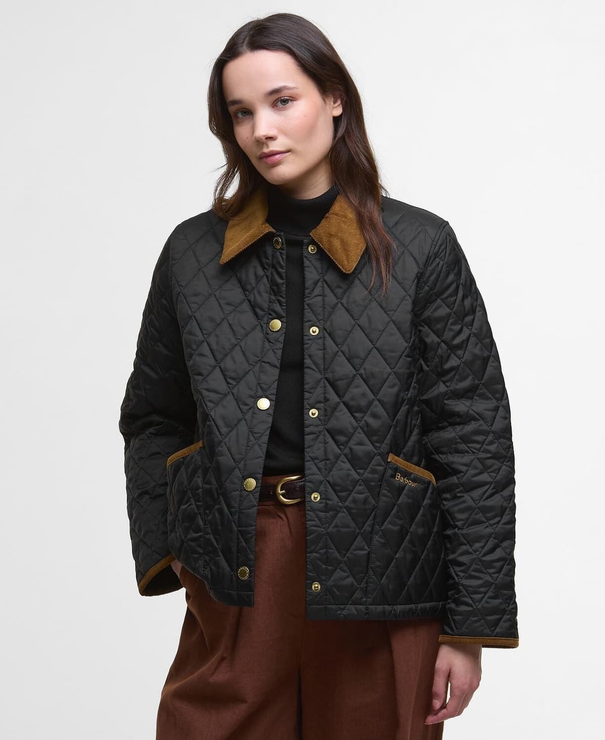 Barbour Icons Cropped Liddesdale Kapitone Ceket