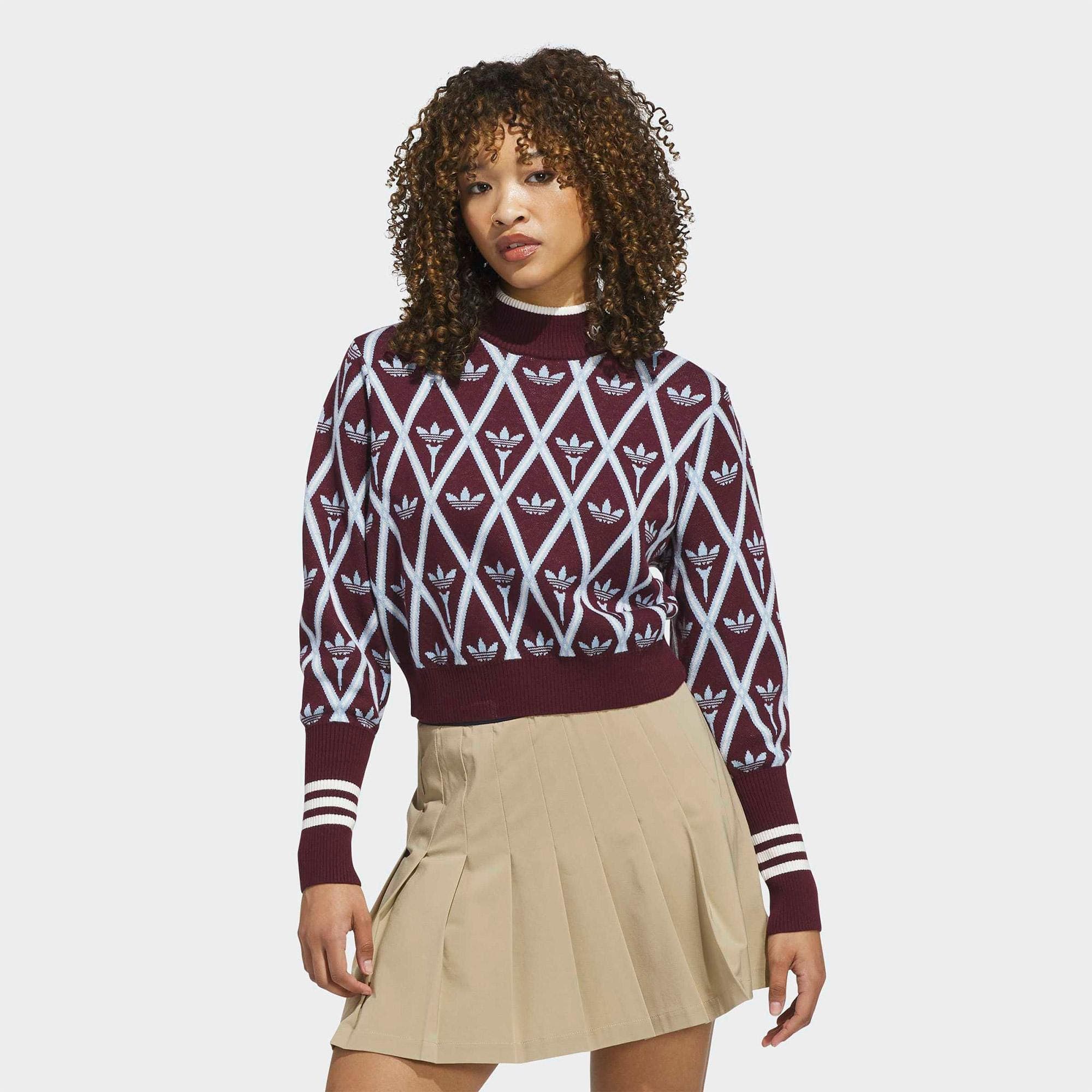 adidas Originals Trefoil Kadın Bordo Kazak