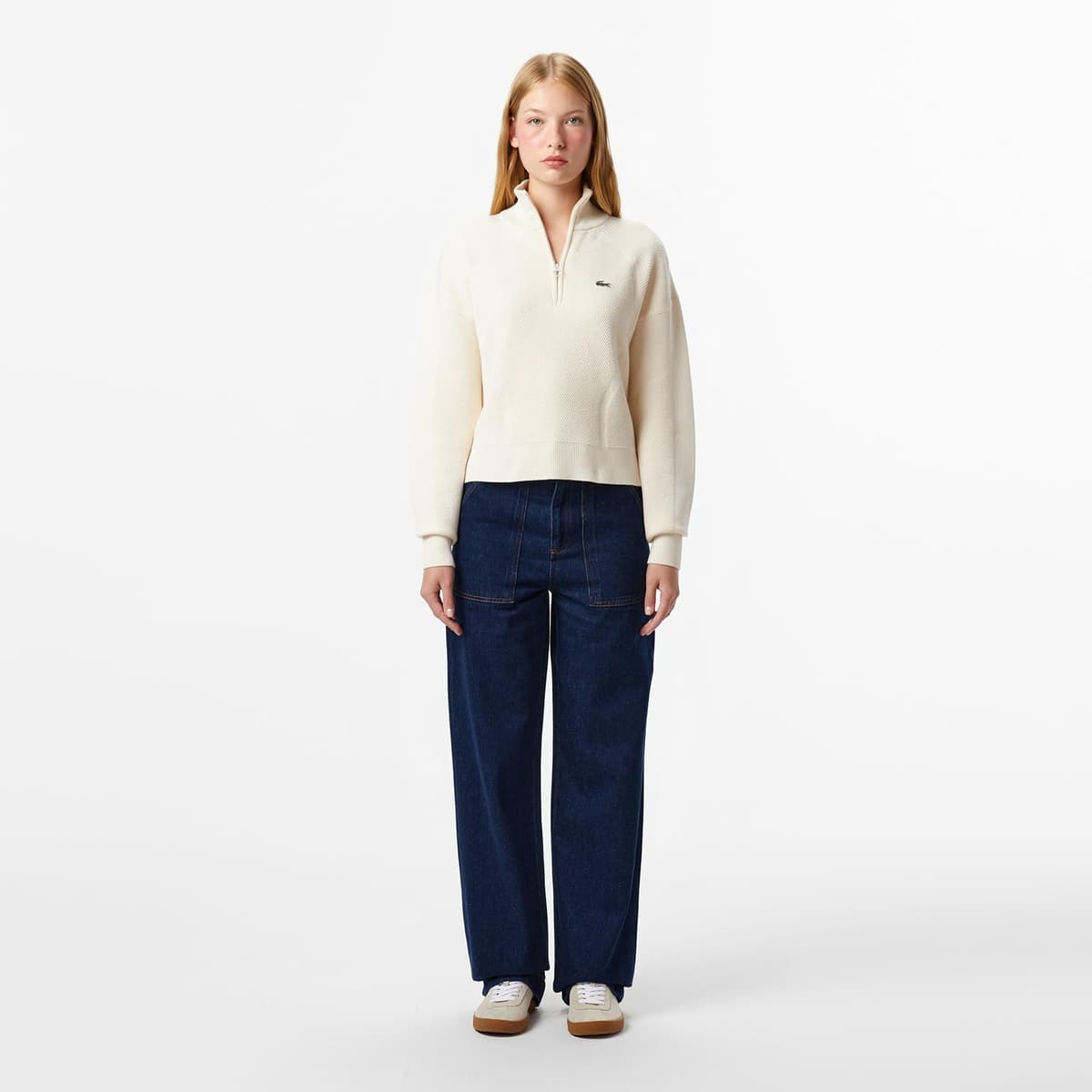 Kadın Straight Fit Koyu Mavi Pantolon