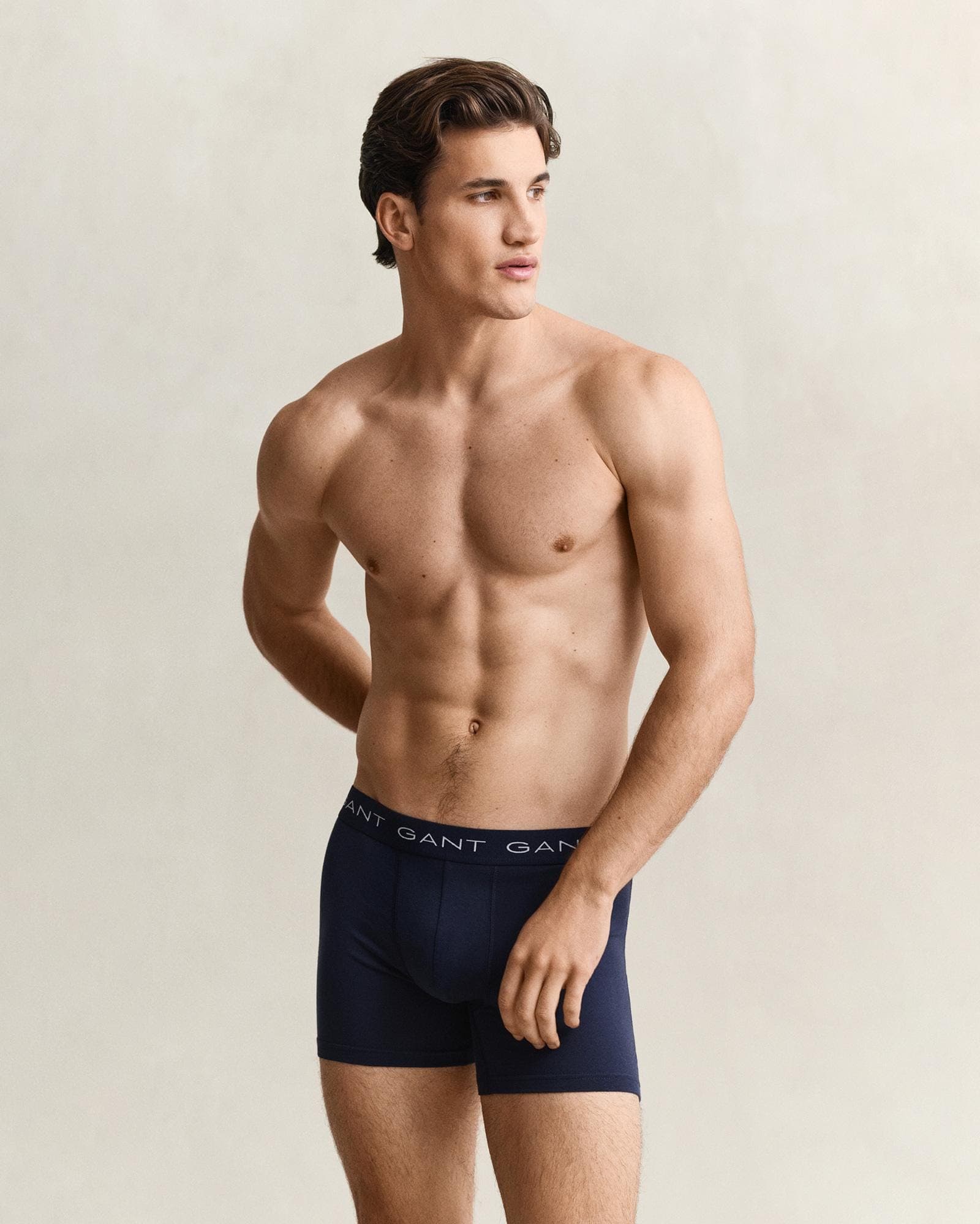 GANT Erkek Lacivert Logolu 3'lü Boxer