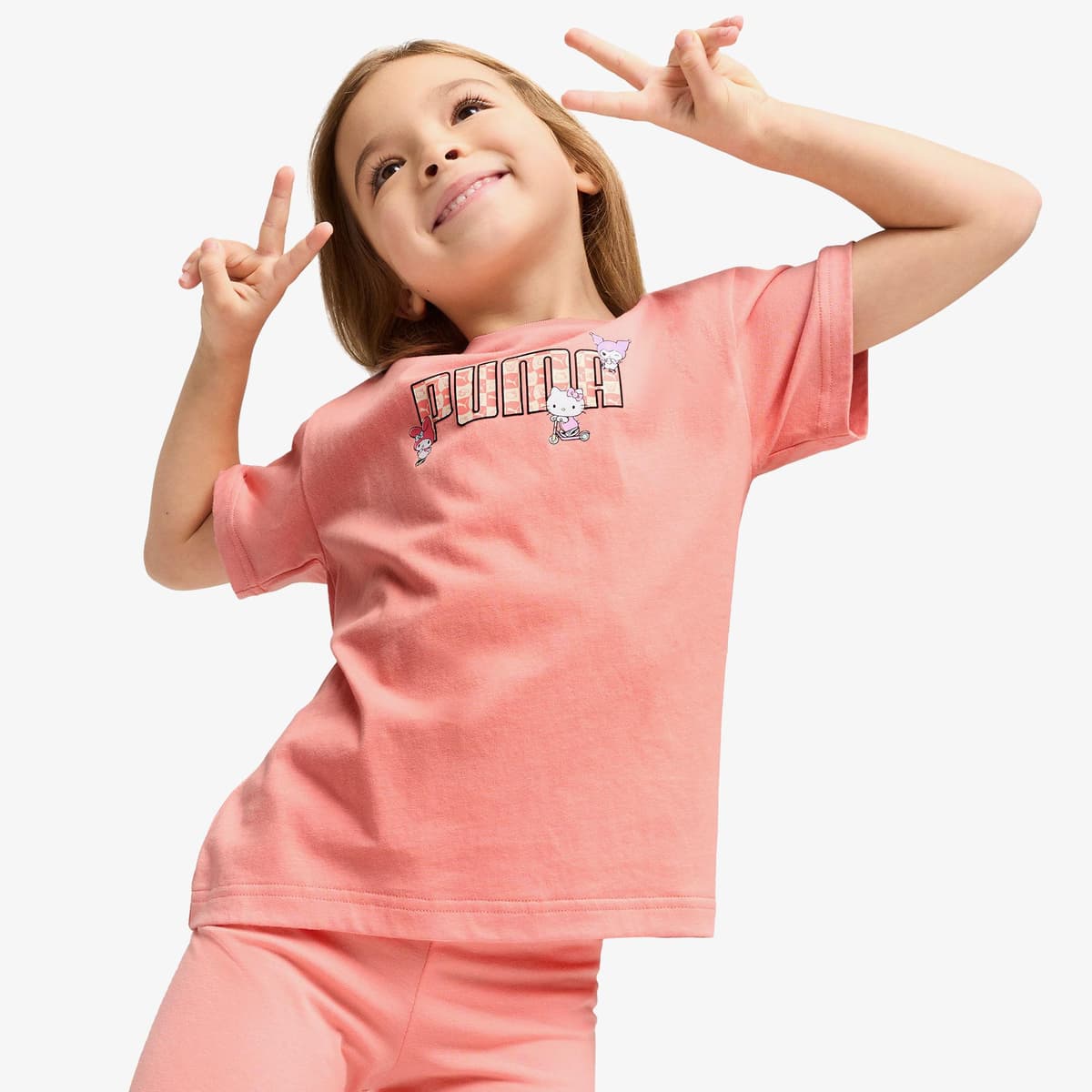 Puma X Hello Kitty Friends Graphic Çocuk Pembe T-Shirt