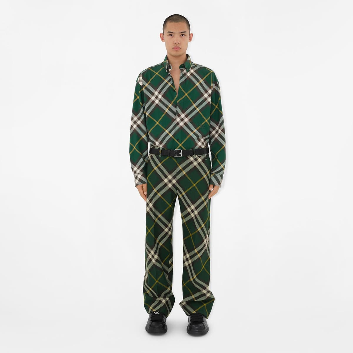 Burberry Erkek Yeşil Gömlek