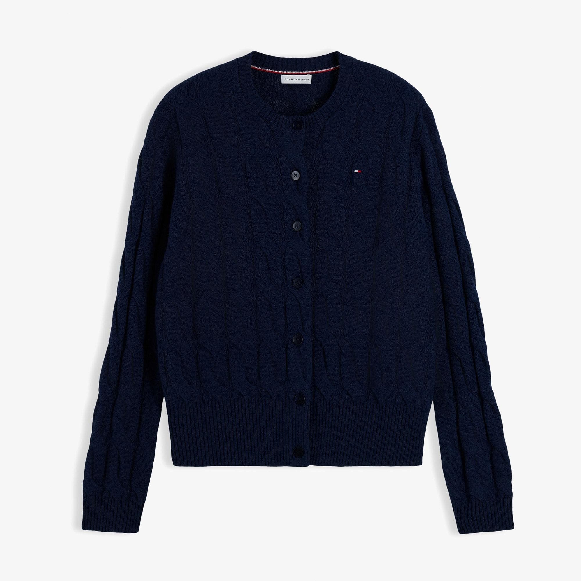 Tommy Hilfiger Soft Wool Cardi Kadın Lacivert Hırka