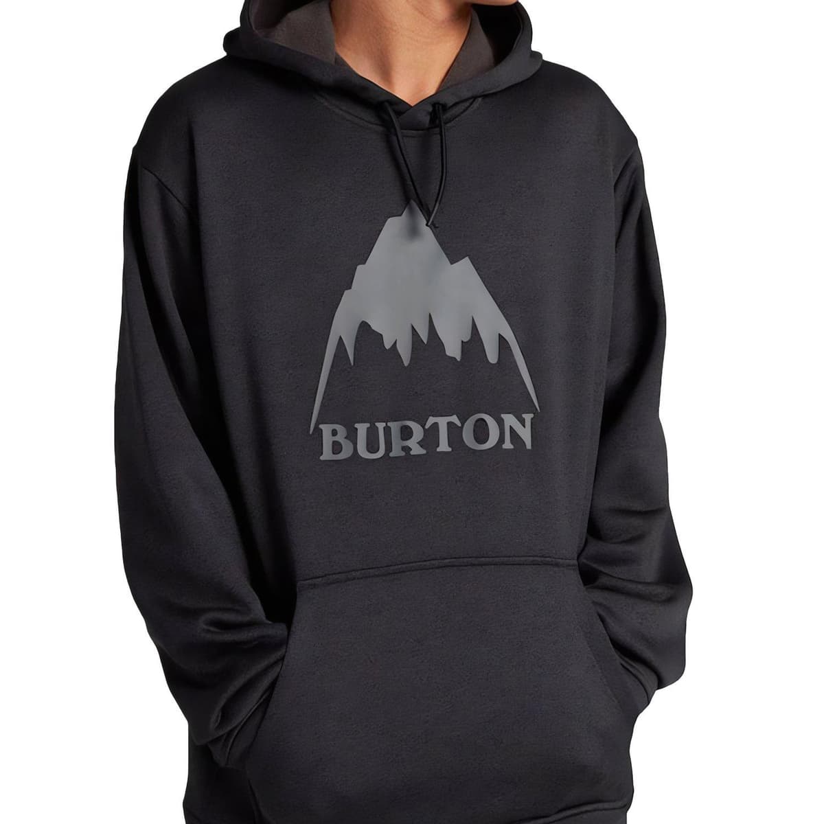 Burton Mens Oak Pullover Hoodie Erkek Gri Sweat