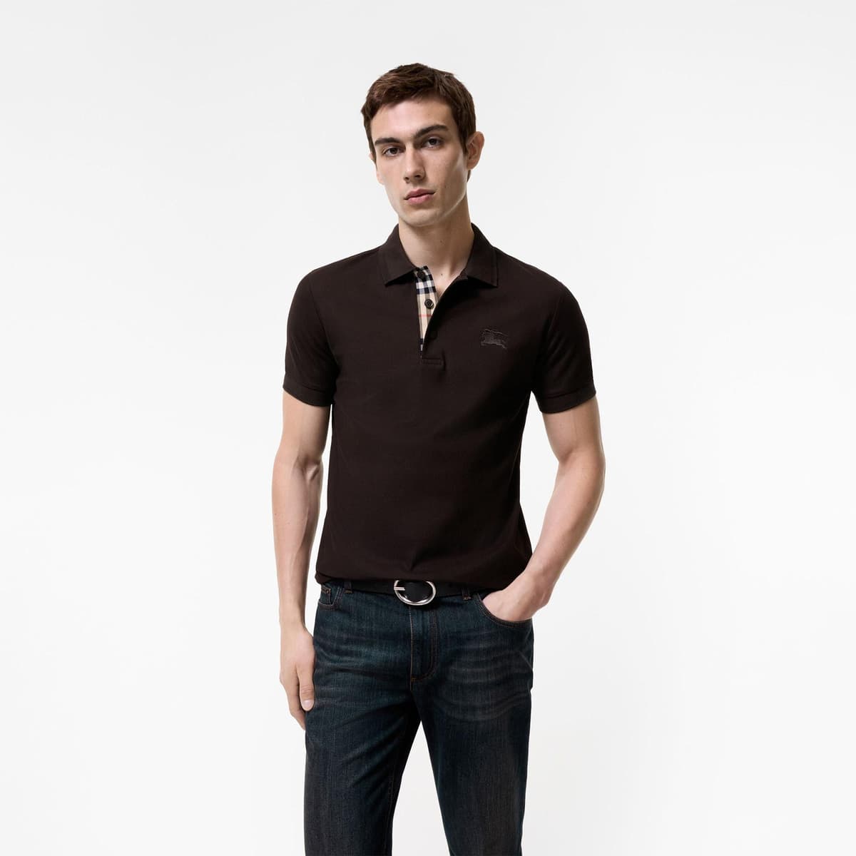 Burberry Eddie Ekd Erkek Kahverengi Polo