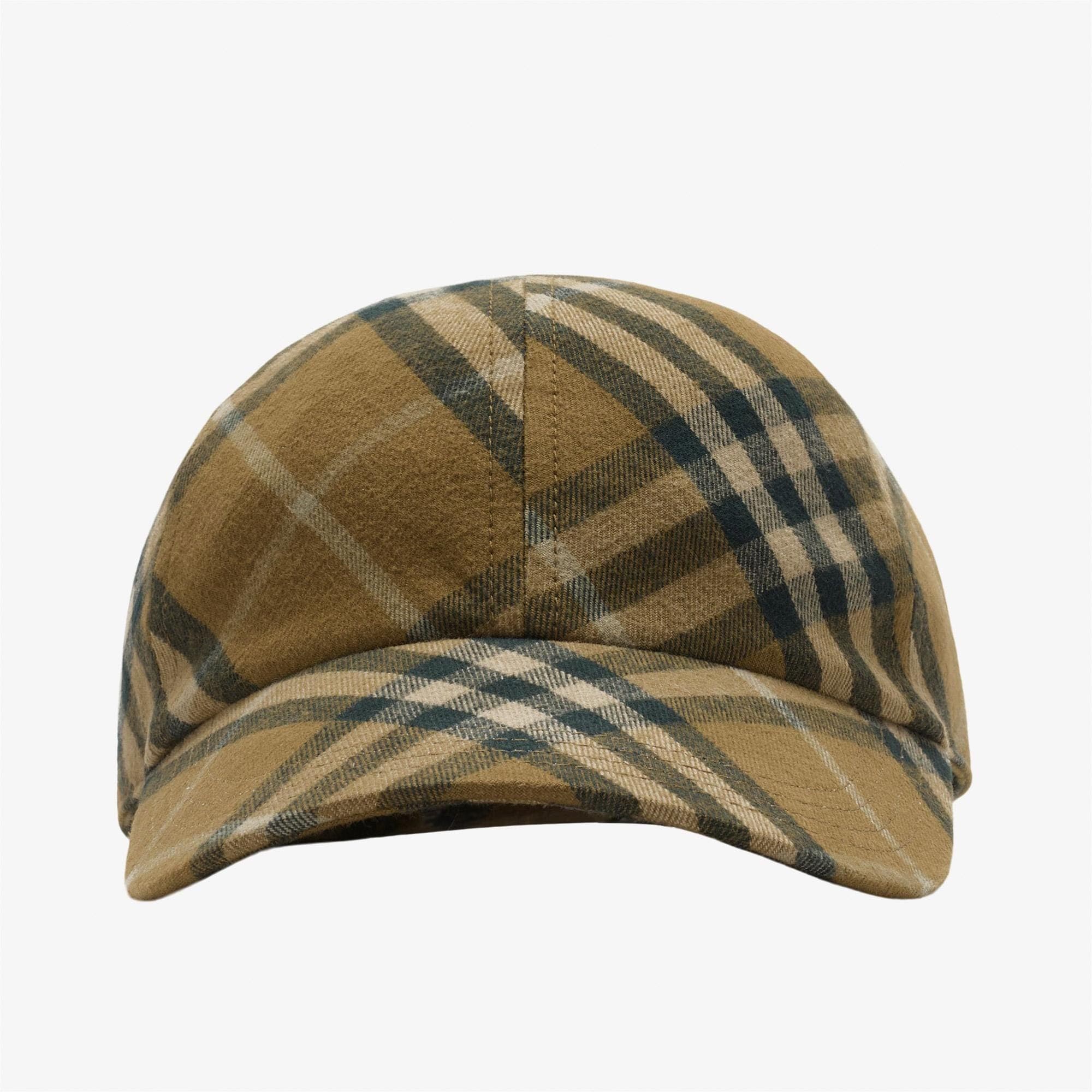 Burberry Check Pamuklu Baseball Erkek Haki Şapka