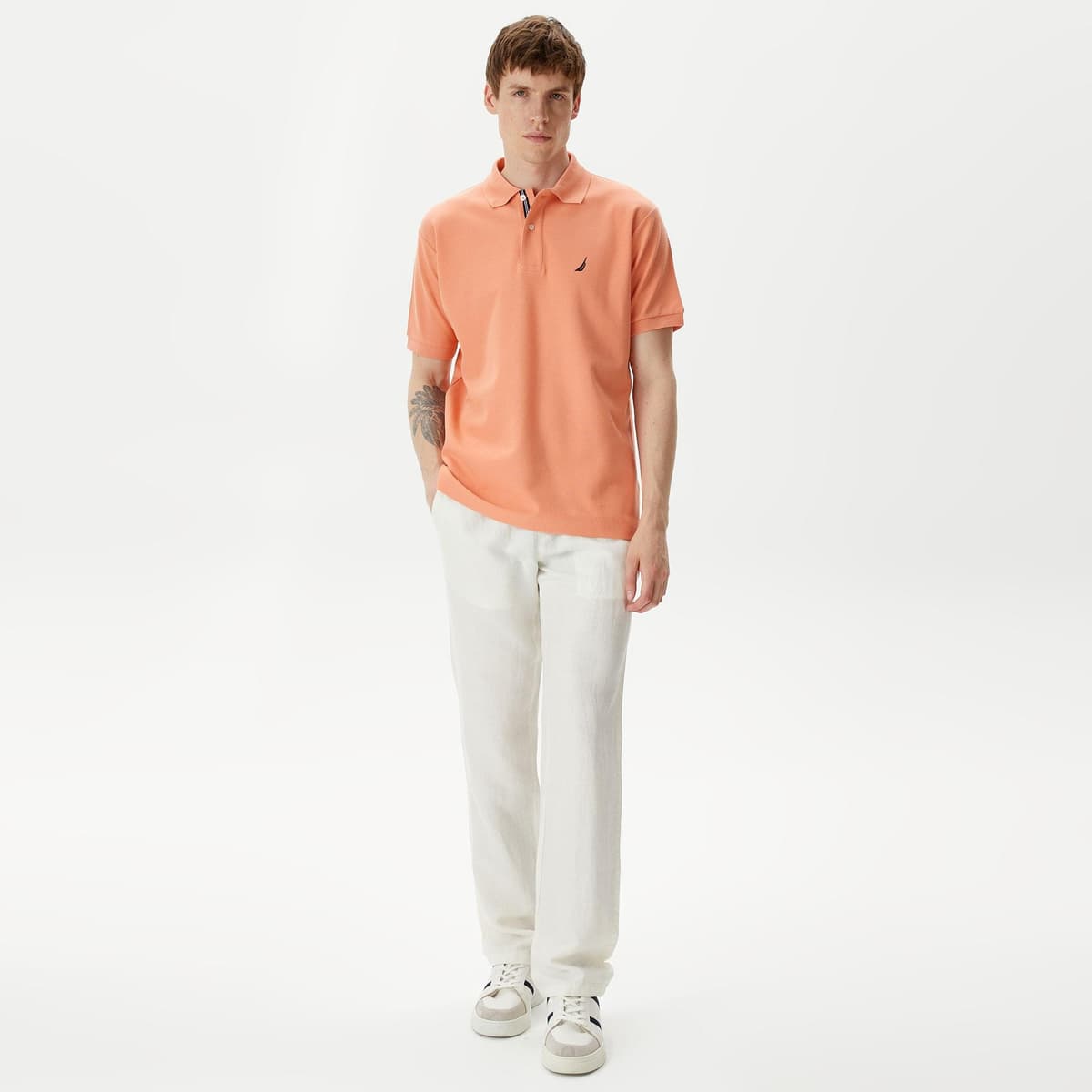 Nautica Erkek Beyaz Classic Fit Pantolon