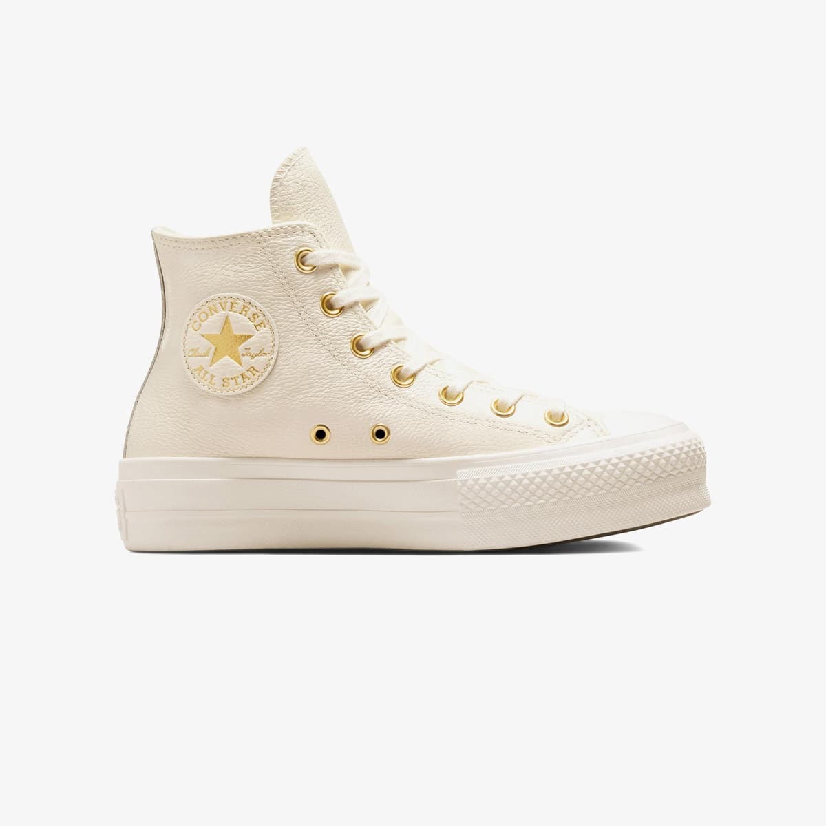 Converse Chuck Taylor All Star Lift Kadın Krem Deri Sneaker