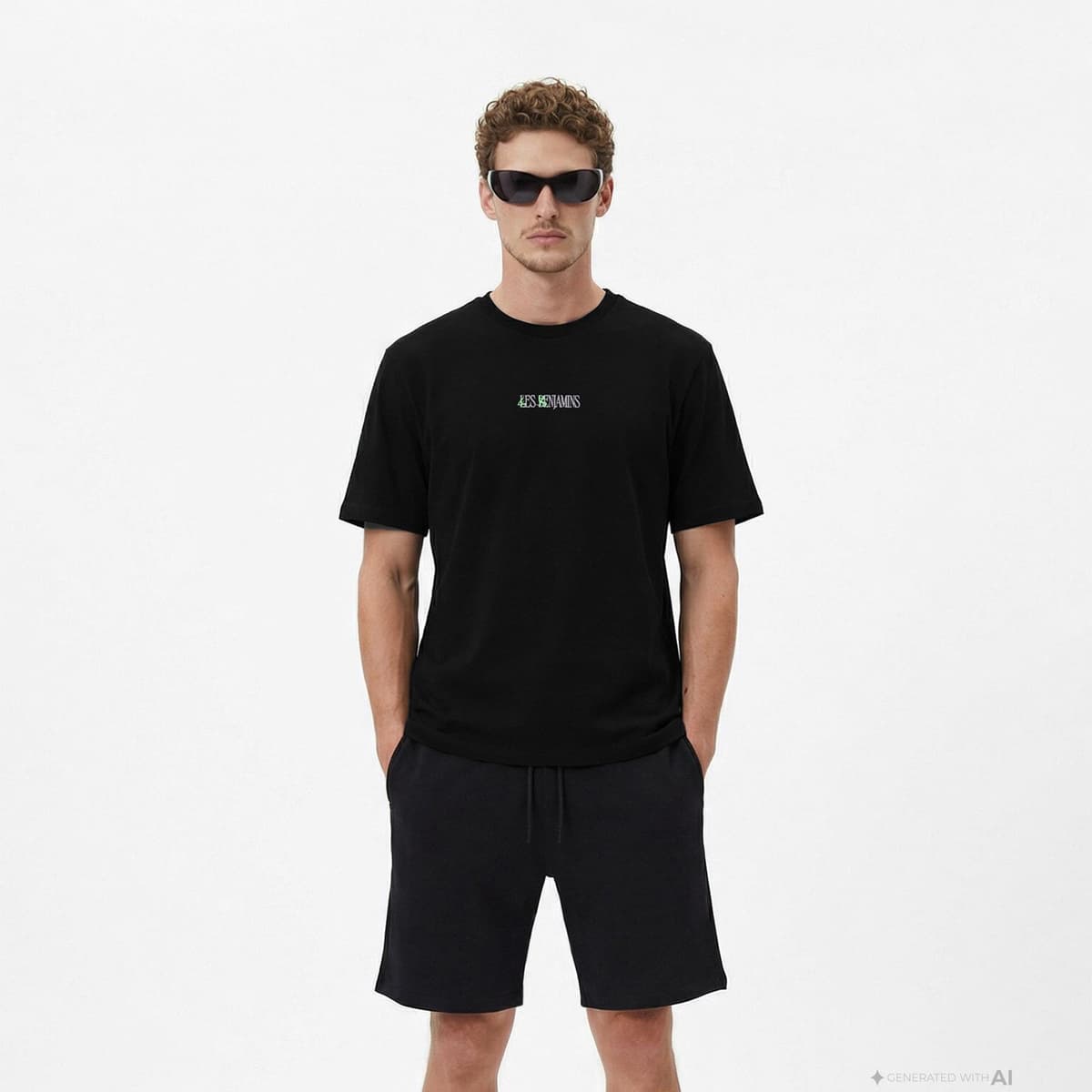 Les Benjamins 006 Unisex Siyah Oversized T-Shirt
