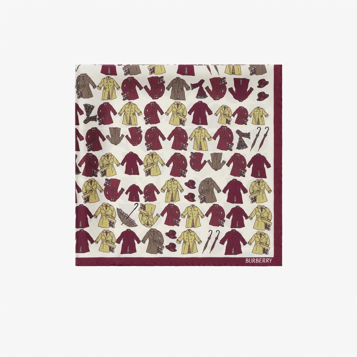 Burberry Mini Kadın Bordo Eşarp