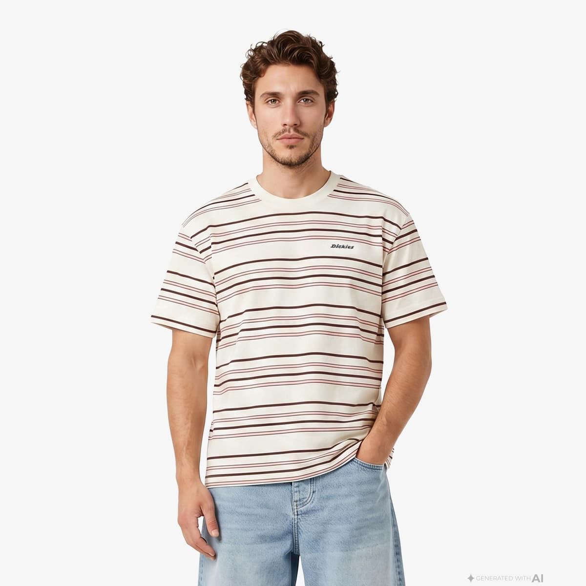 Dickies East Liberty Stripe Erkek Renkli T-Shirt