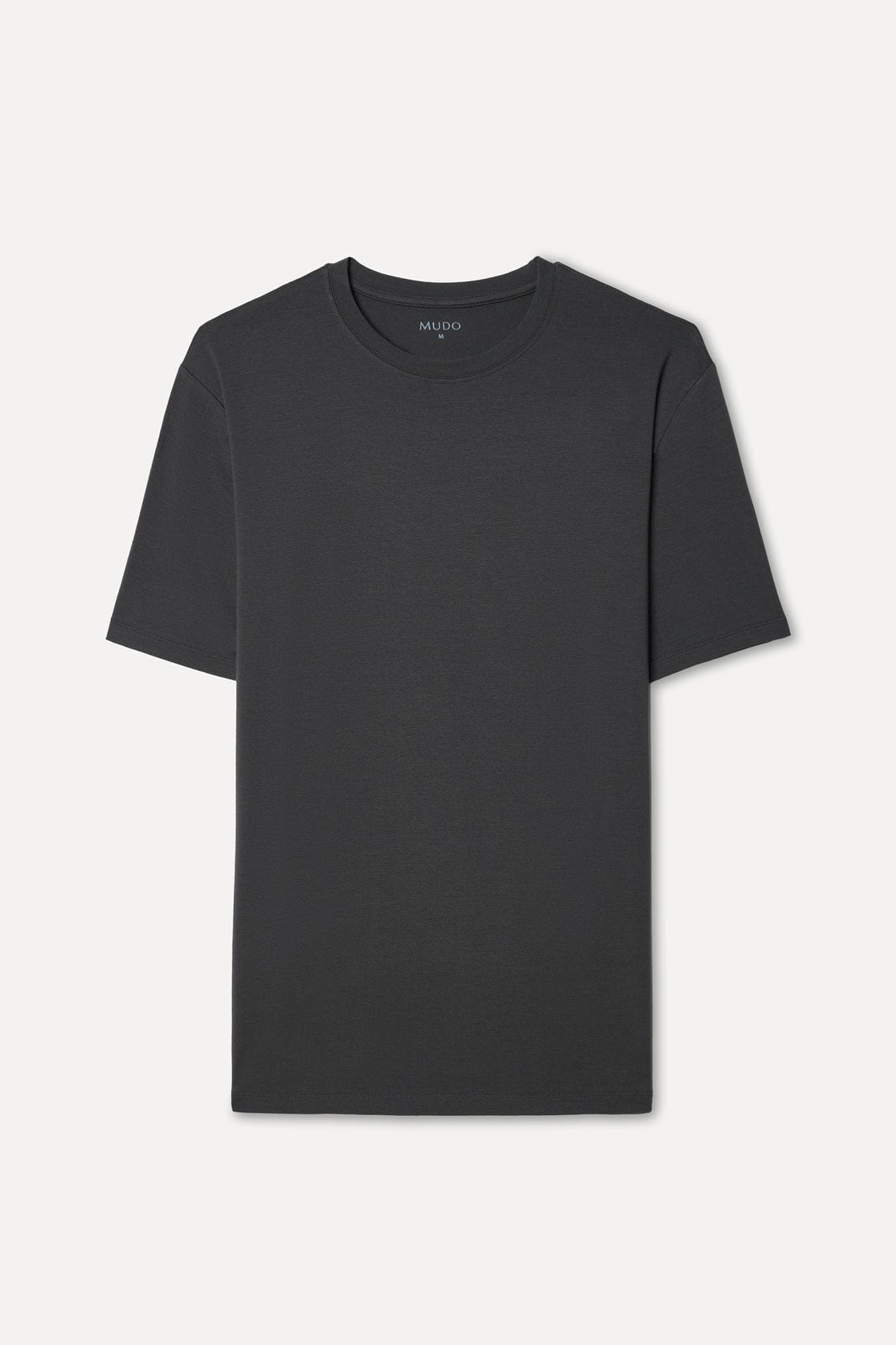 Erkek Antrasit Modal Karışımlı Bisiklet Yaka T-Shirt