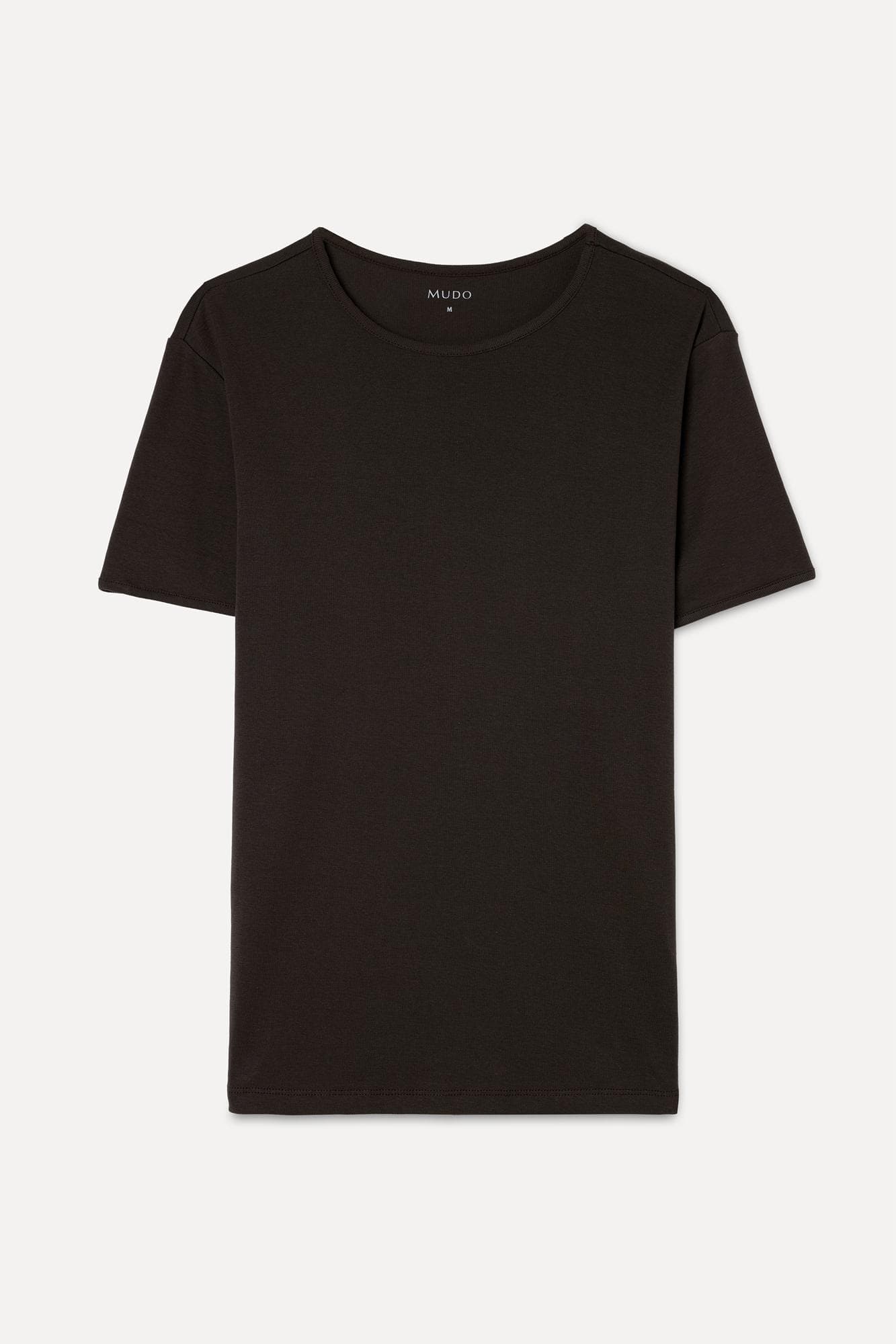 Erkek Kahverengi Bisiklet Yaka T-Shirt