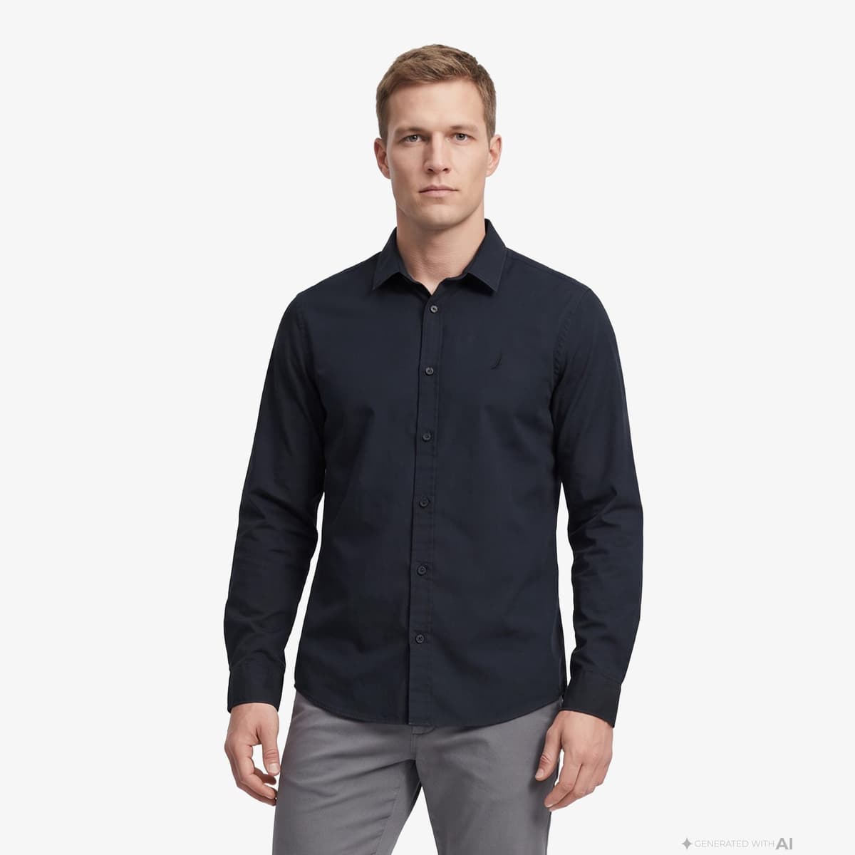Nautica Erkek Siyah Slim Fit Gömlek
