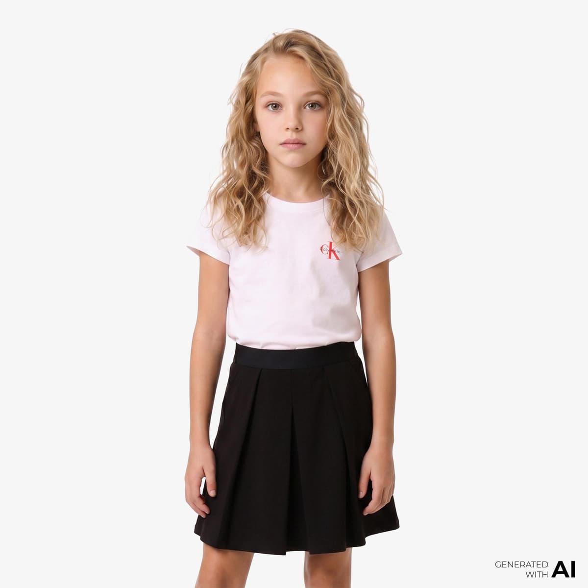 Calvin Klein Chest Monologo Çocuk Pembe T-Shirt