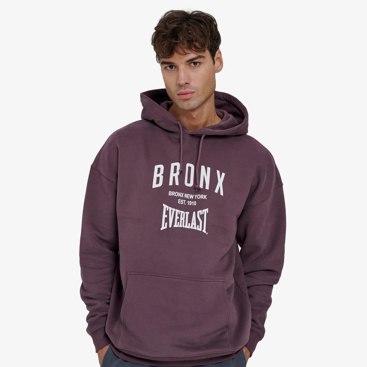 Everlast Bronx Nyc 2.0 Oversize Erkek Mor Günlük Sweatshirt