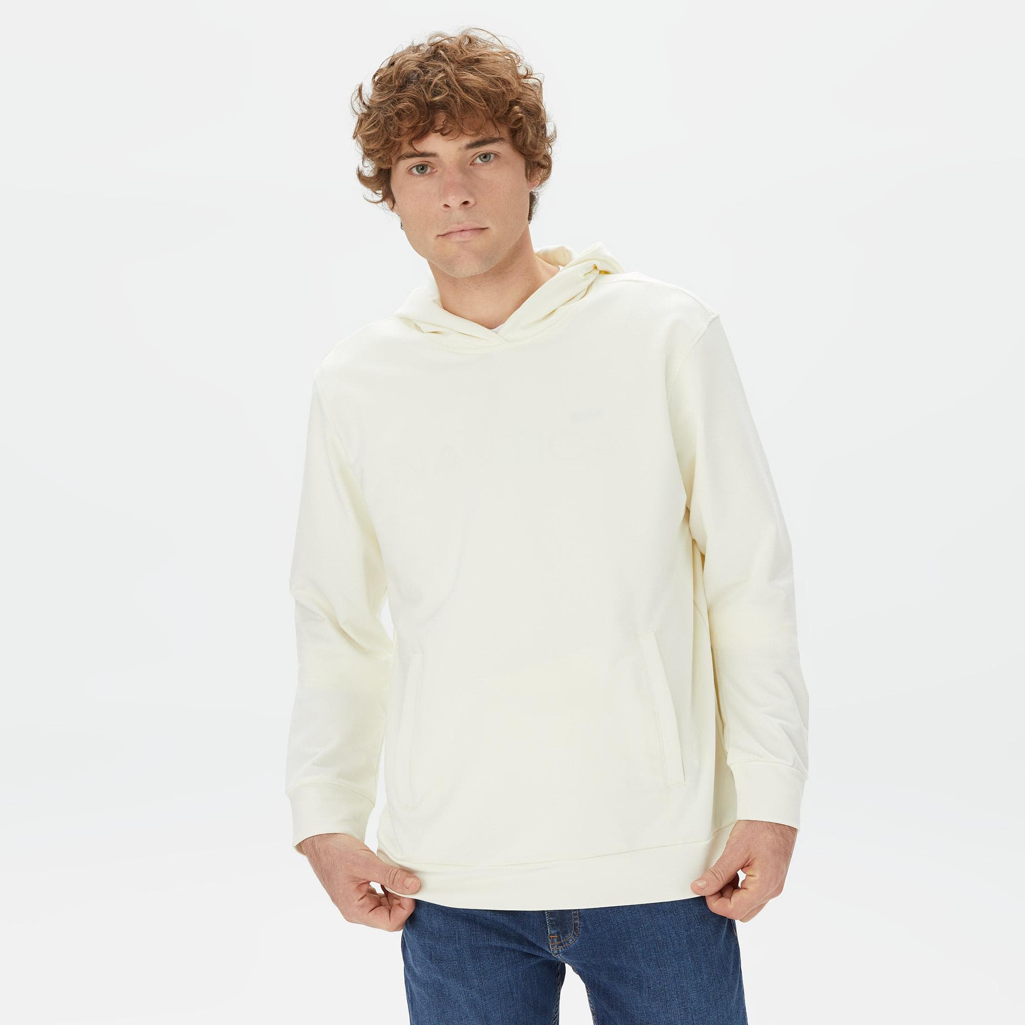 Nautica Erkek Krem Standart Fit Sweatshirt