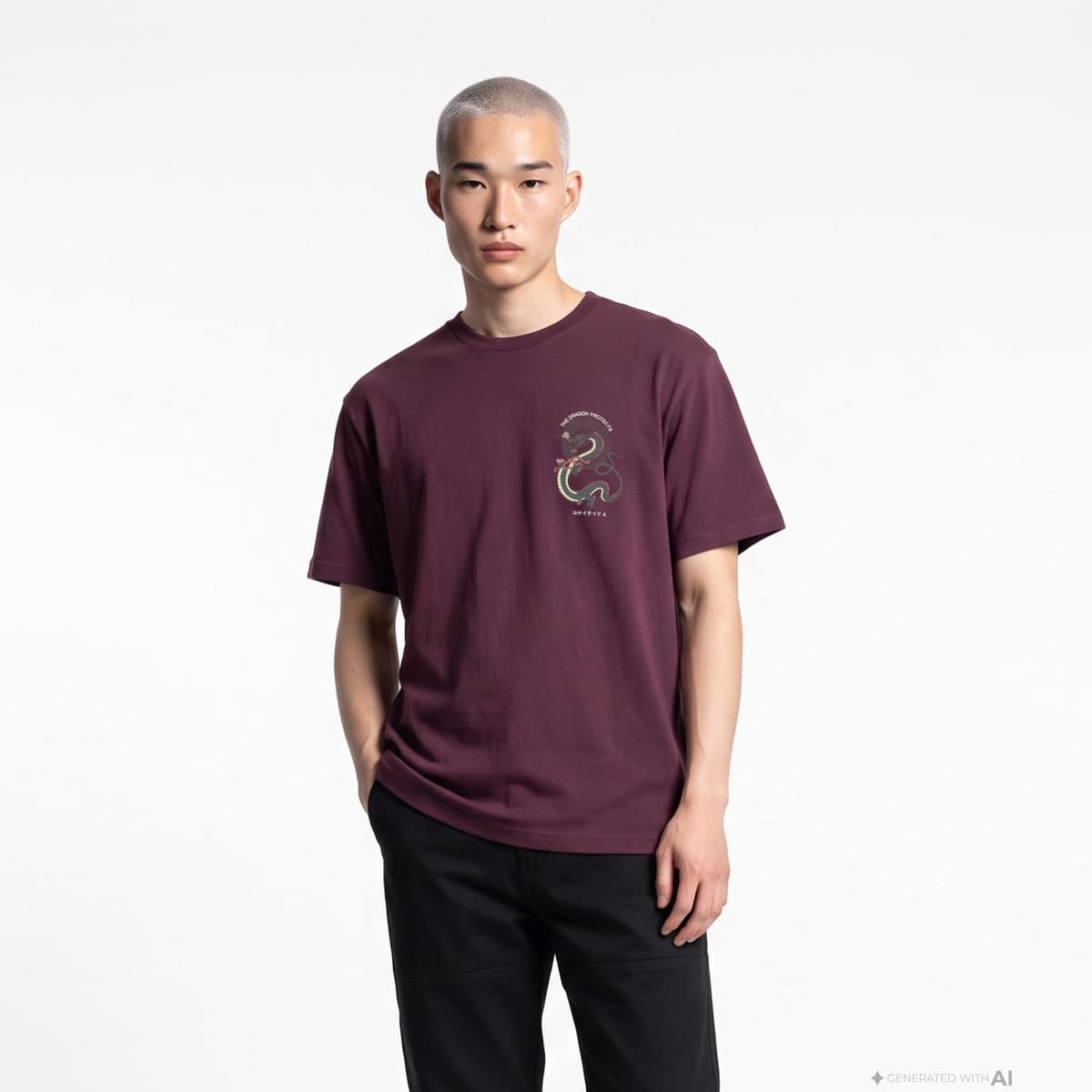 UNITED4 Regular Fit Erkek Bordo T-Shirt