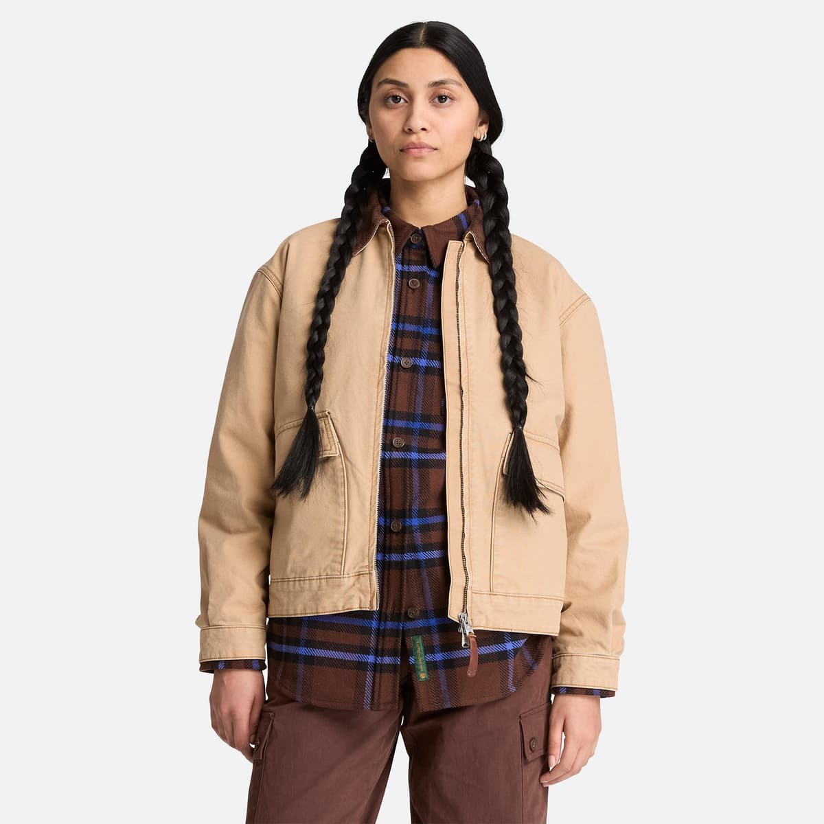 Timberland Strafford Washed Canvas Kadın Bej Ceket