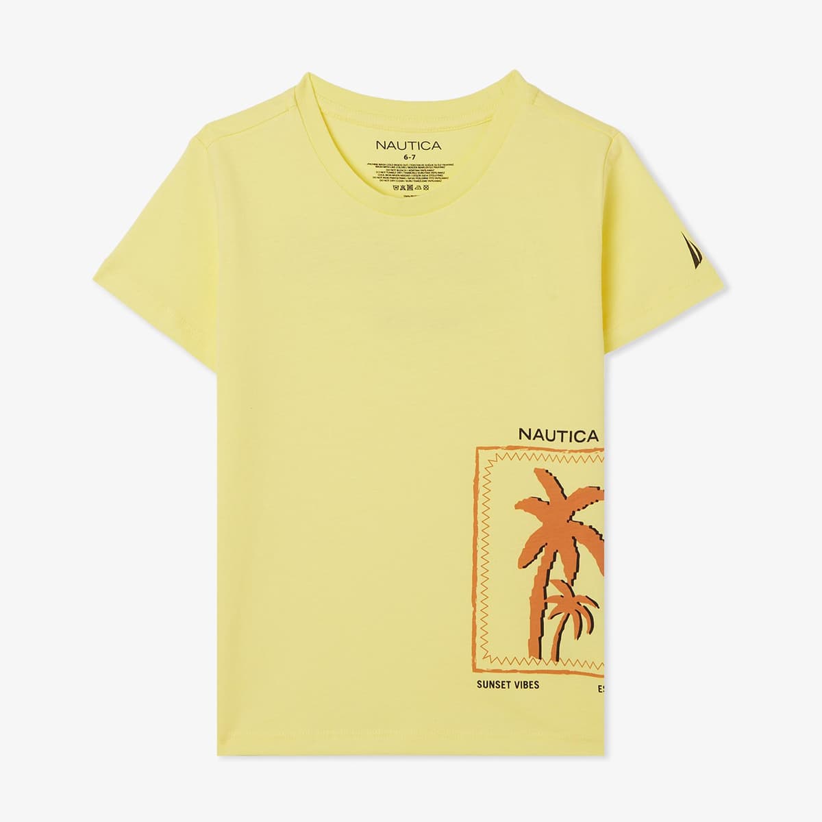 Nautica Erkek Çocuk Sarı Regular Fit Baskılı T-Shirt