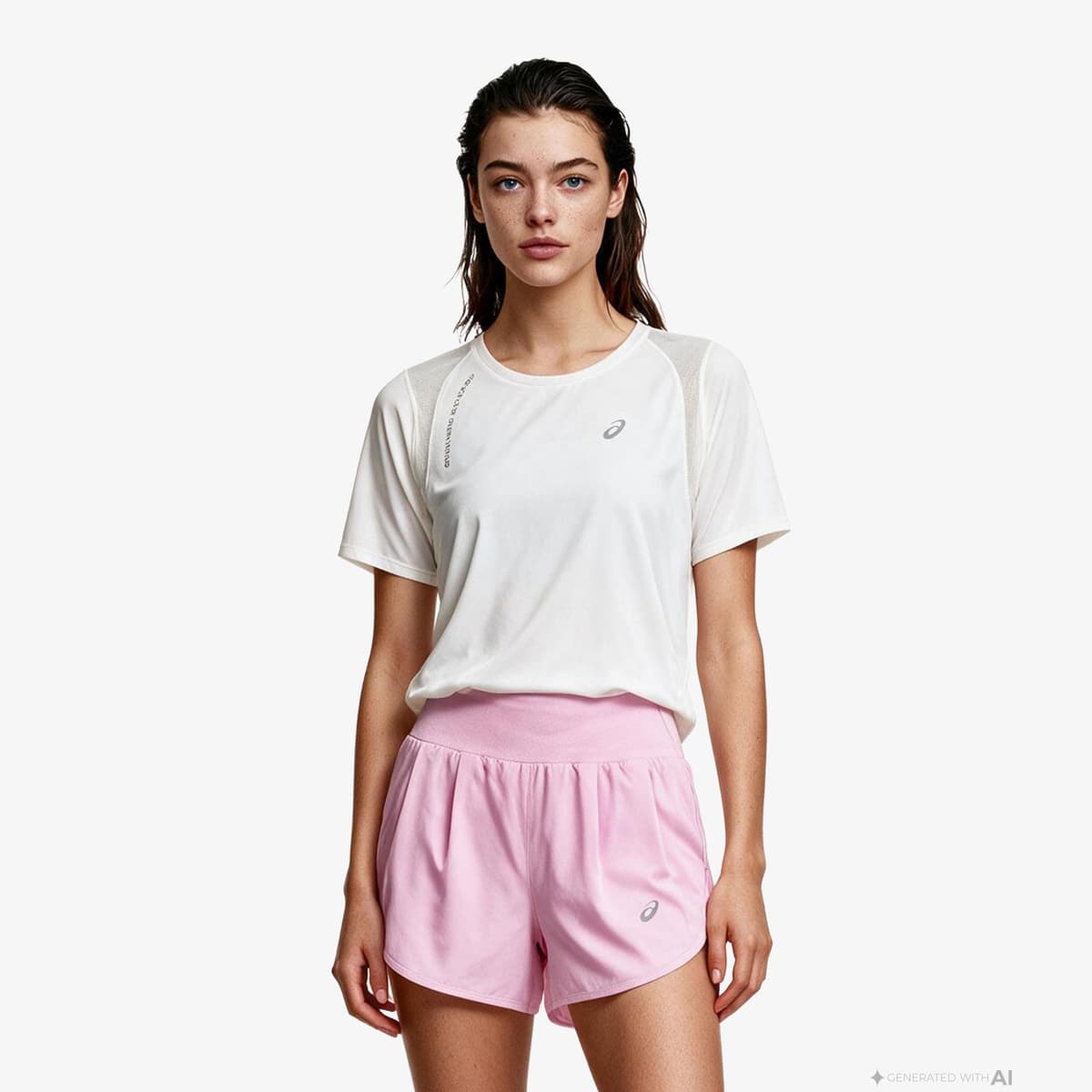 Asics Road SS Top Kadın Beyaz Koşu T-shirt