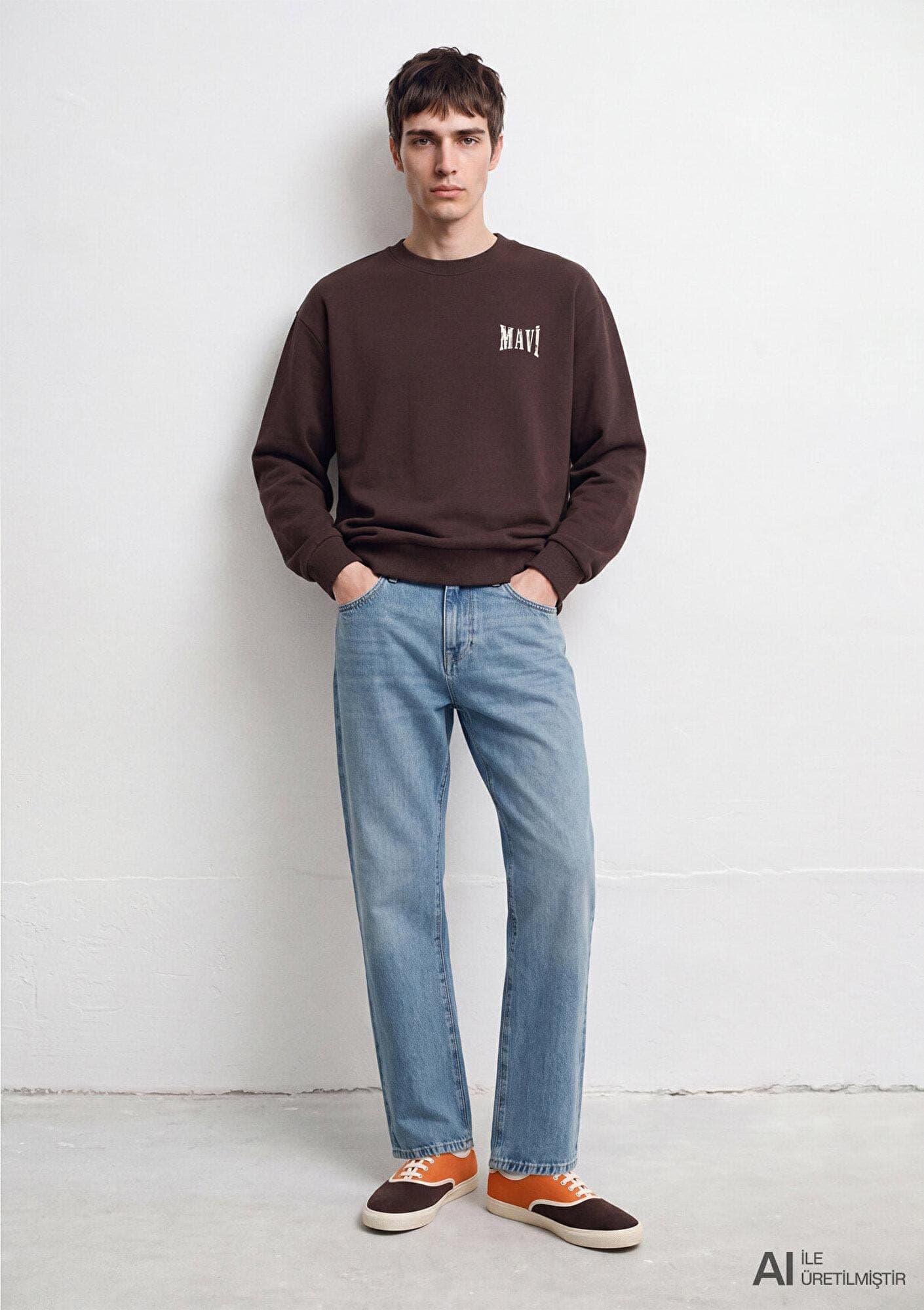 Mavi Mavi Logo Kahverengi Sweatshirt 0S10659-70219