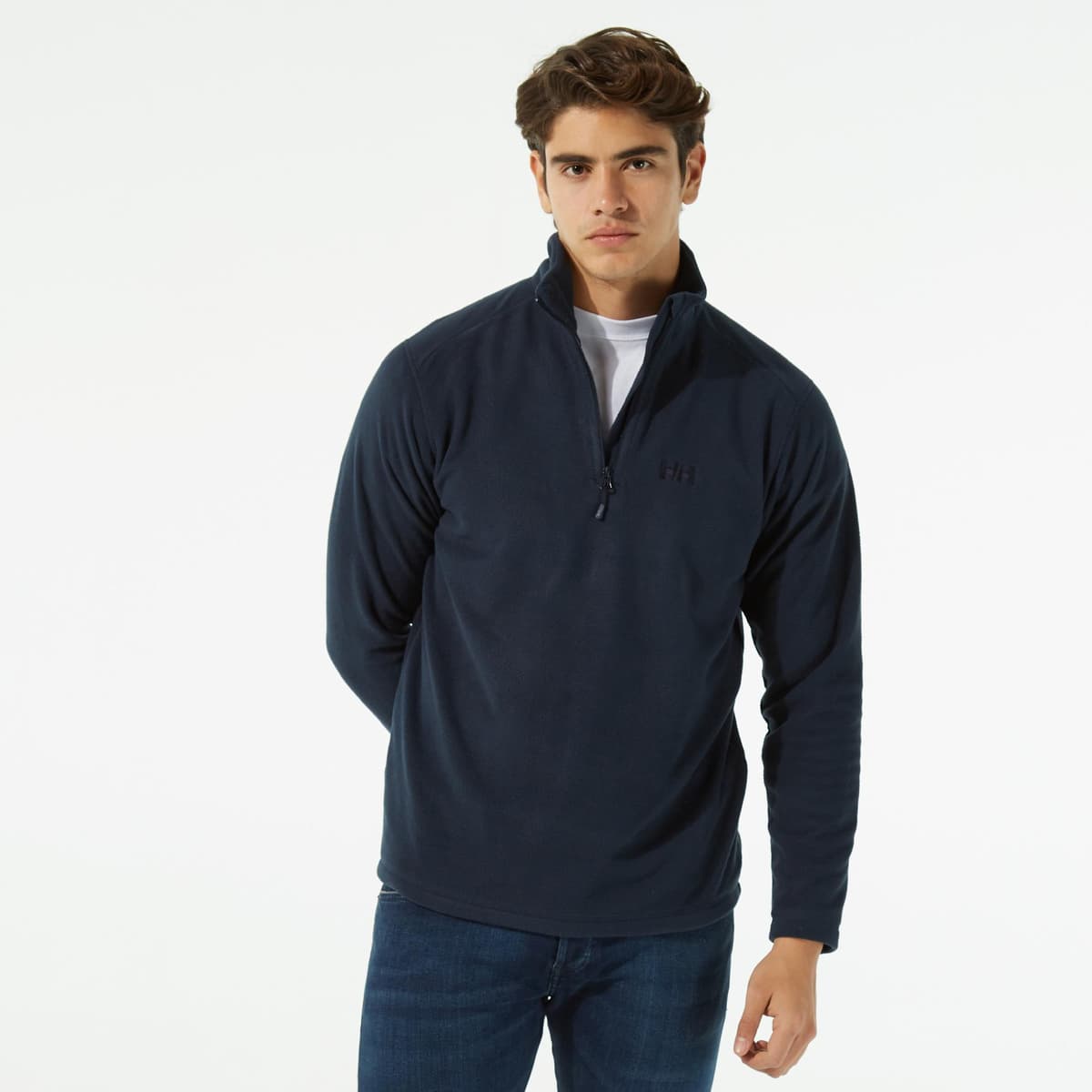 Helly Hansen Daybreaker Zip Fleece Erkek Lacivert Outdoor Polar