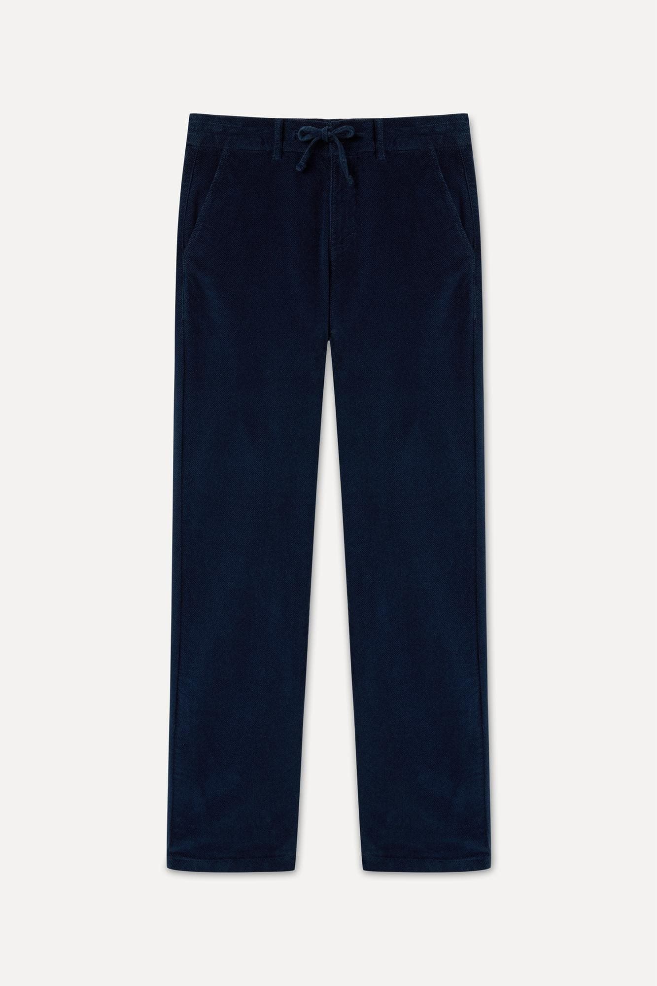 Erkek Lacivert Slim Straight Fit Beli Lastikli Pantolon