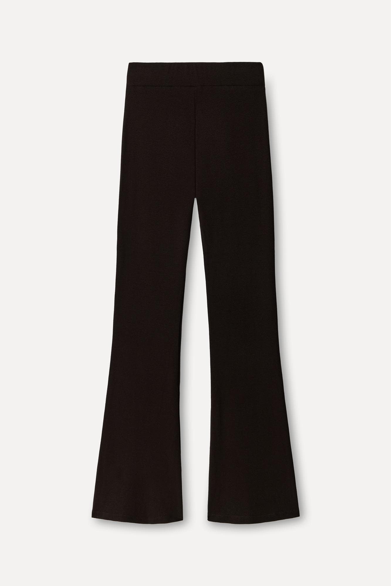 Kadın Kahverengi Flare Fit Beli Lastikli Pantolon