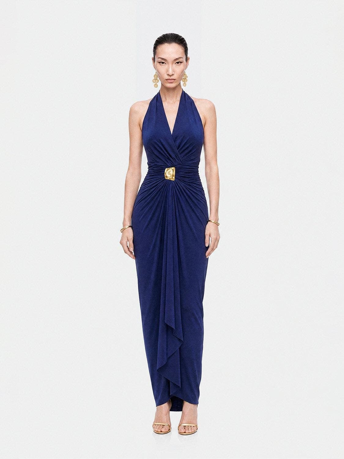 Halter Yaka Maxi Elbise