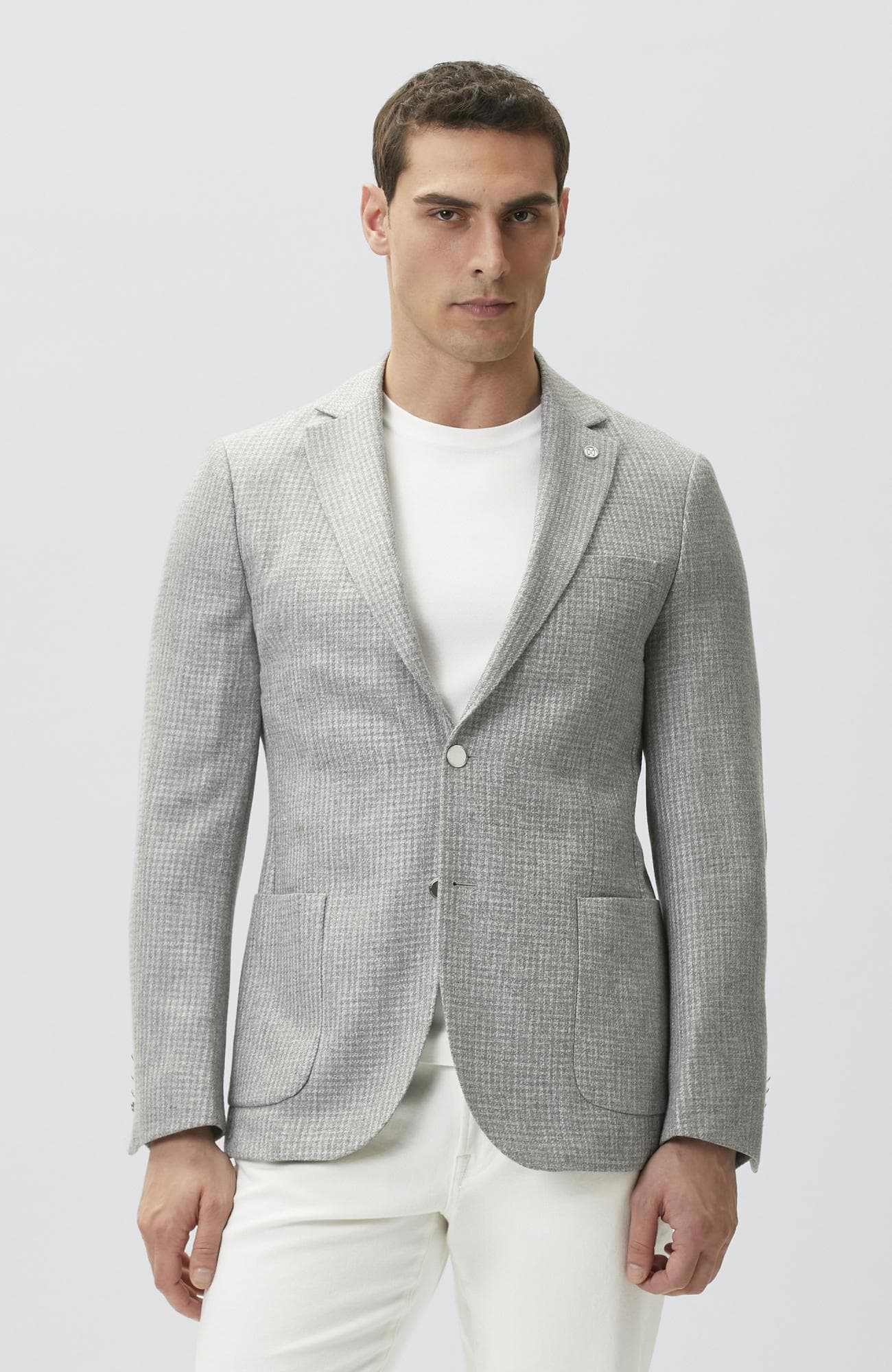 Network Erkek Gri Metal Düğme Detaylı Blazer Ceket