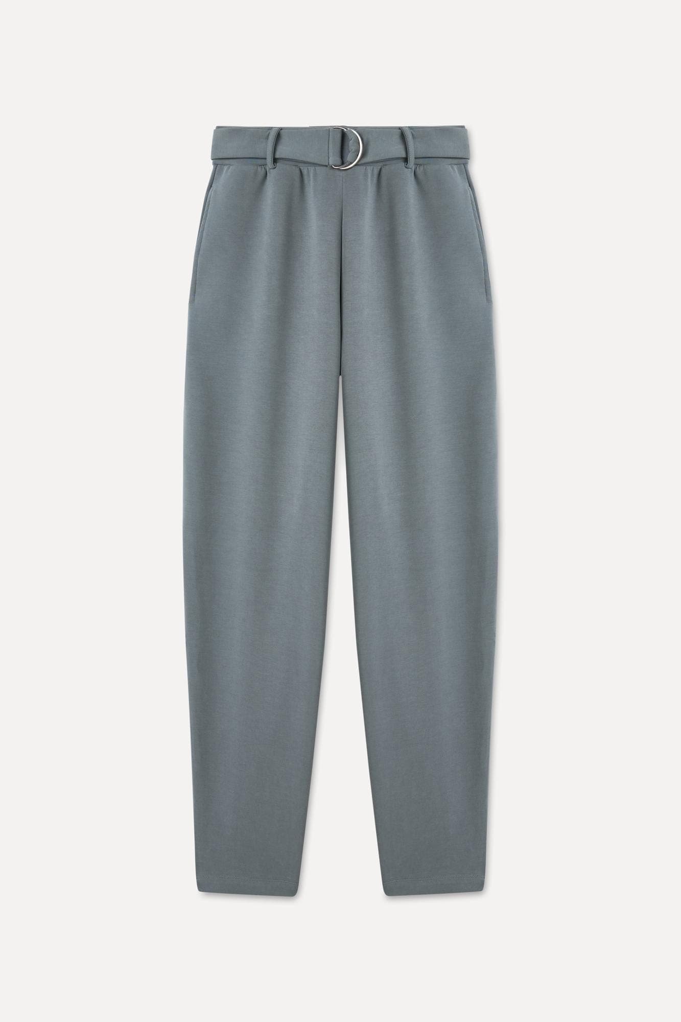 Kadın Antrasit Modal Karışımlı Kemerli Jogger Pantolon