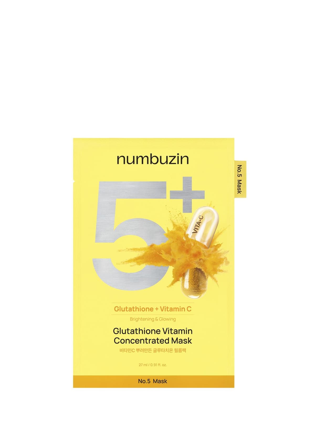 Numbuzin No.5+ Glutathione Vitamin Concentrated Leke Karşıtı Aydınlatıcı Yüz Maskesi