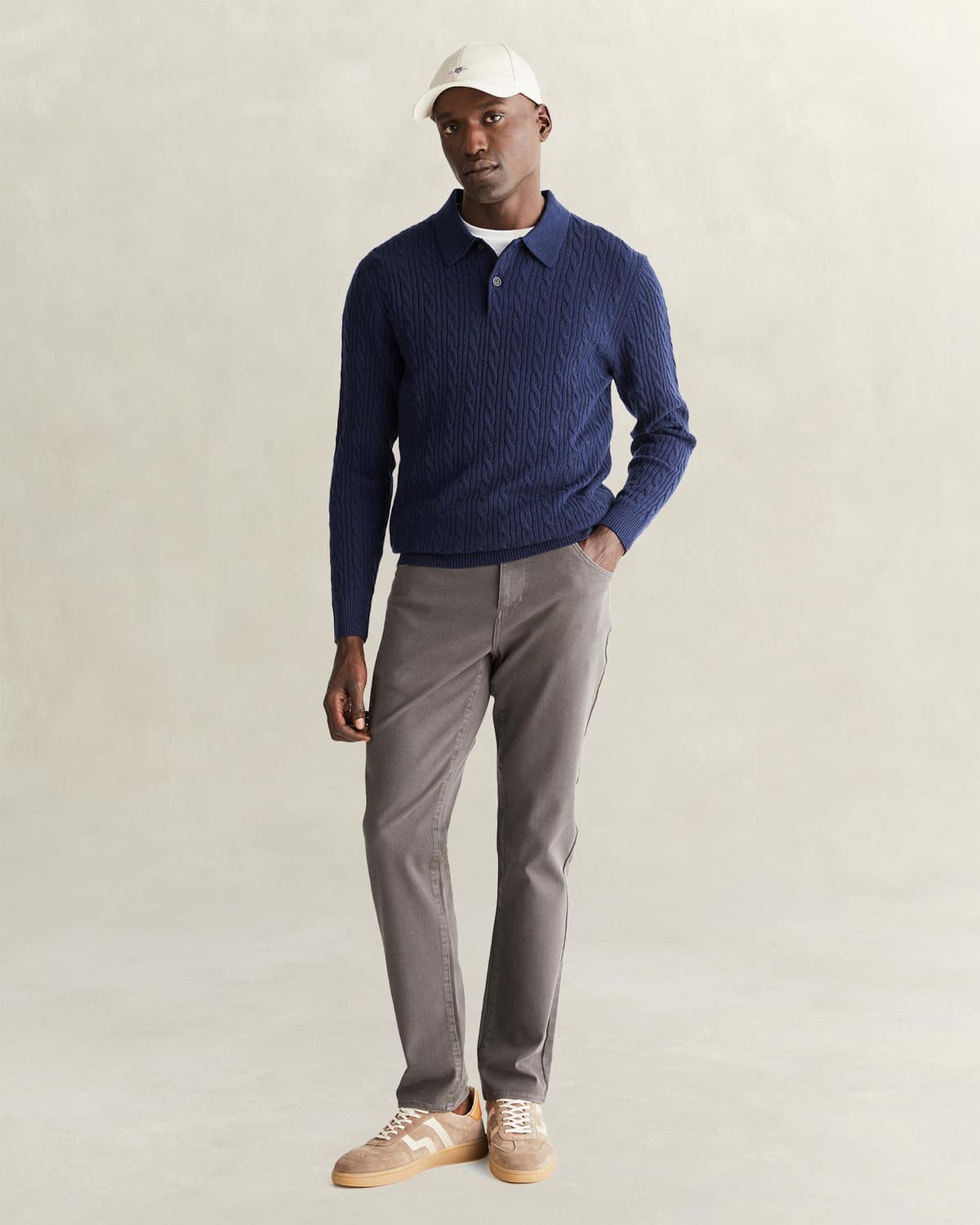 GANT Erkek Gri Regular Fit Pantolon