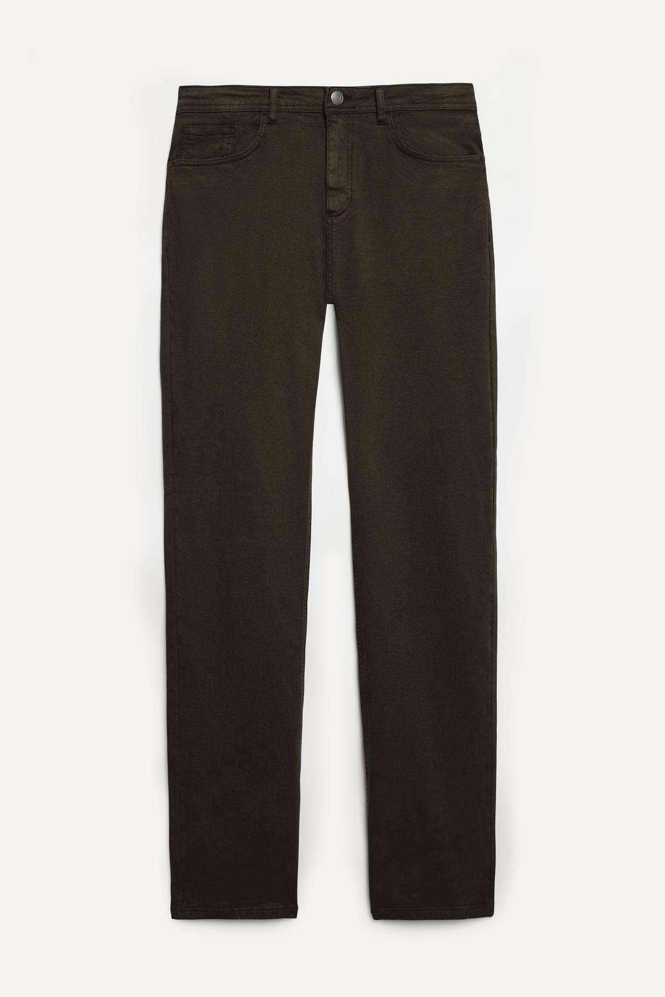 Erkek Kahverengi Modal Karışımlı Straight Fit Pantolon