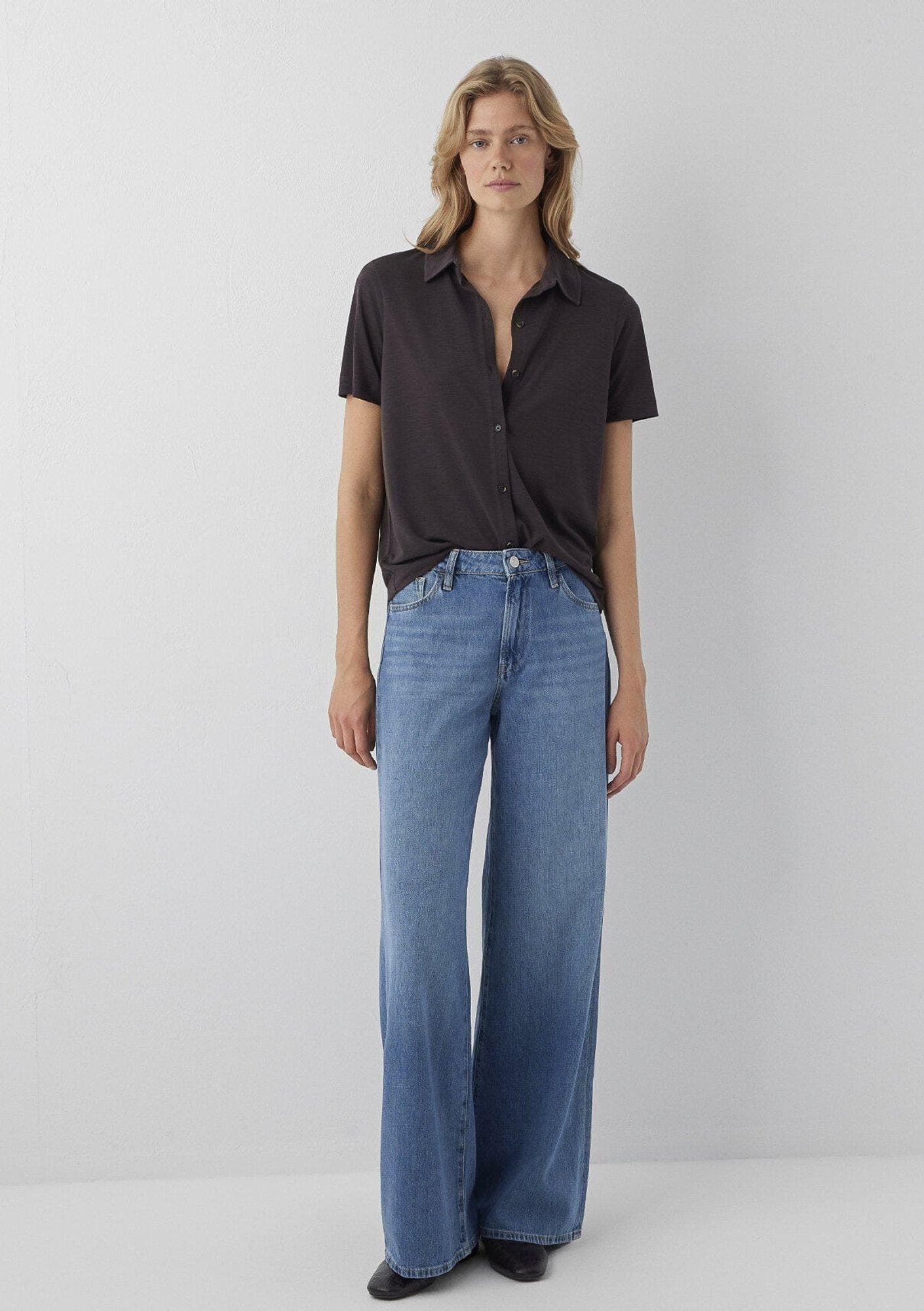 Mavi (Tencel™) Modal Karışımlı Kahverengi Örme Gömlek Regular Fit / Normal Kesim 1620171-89103
