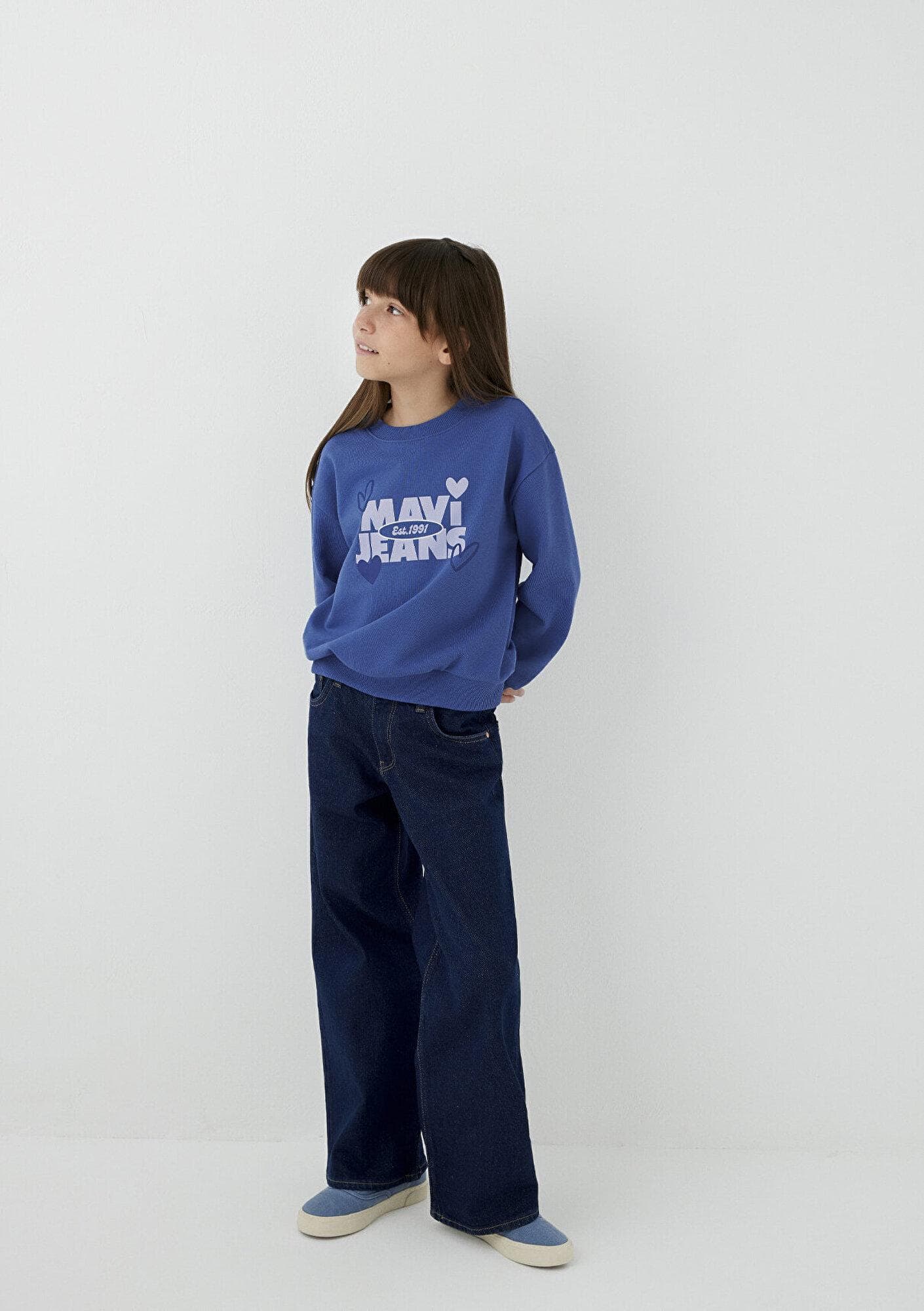 Mavi Mavi Jeans Baskılı Mavi Sweatshirt 7S10219-70616